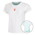 Wild Cross Camiseta De Manga Corta Mujeres-Blanco,Turquesa