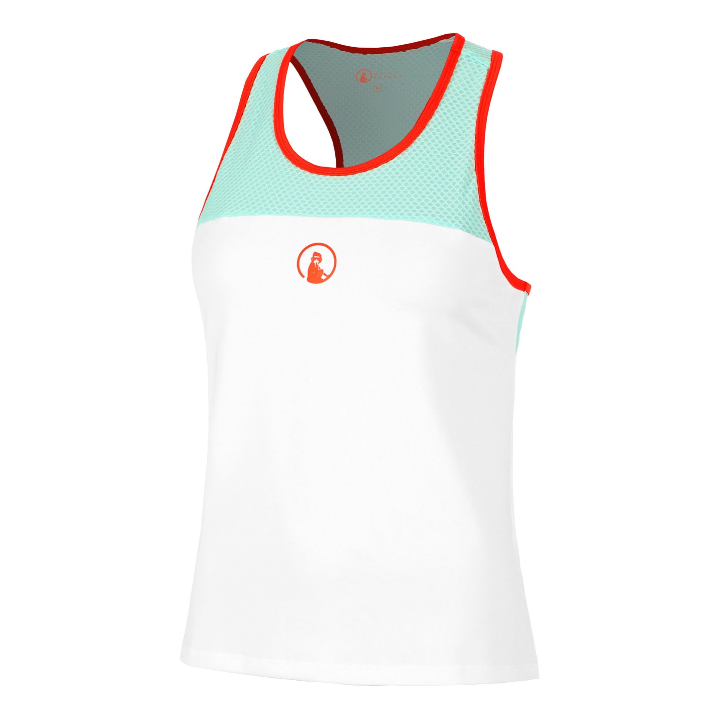 Quiet Please Wild Racerback Camiseta De Tirantes Mujeres-Blanco,Turquesa
