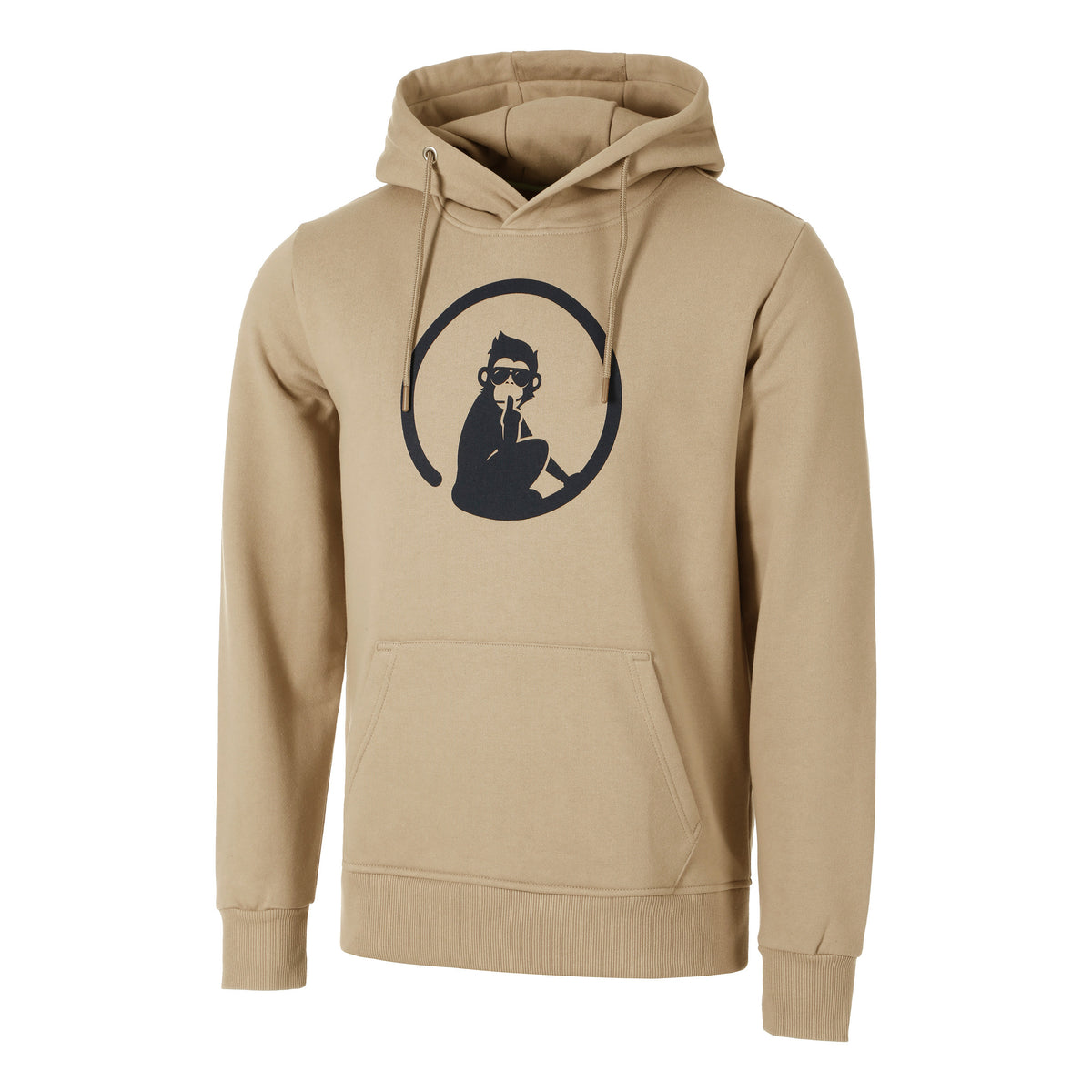 Quiet Please Wild Logo Sudadera Con Capucha Hombres-Beige,Azul Oscuro