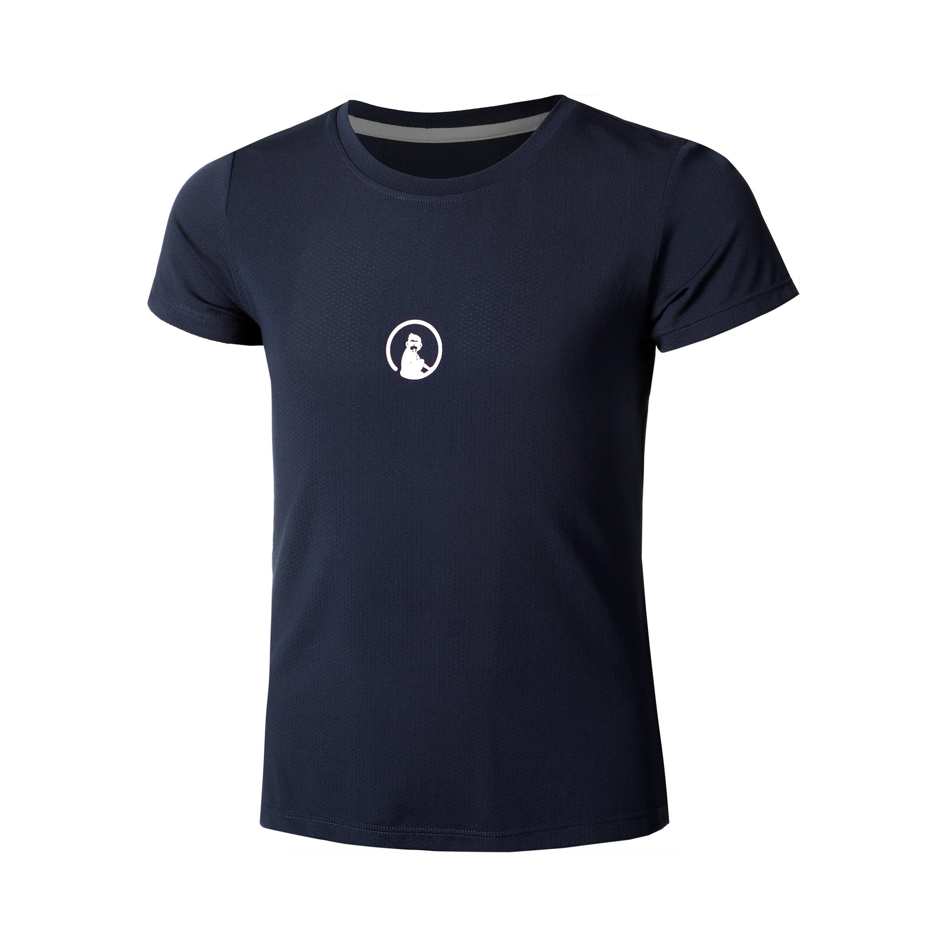 Quiet Please Retriever Camiseta De Manga Corta Chicas-Azul Oscuro,Blanco