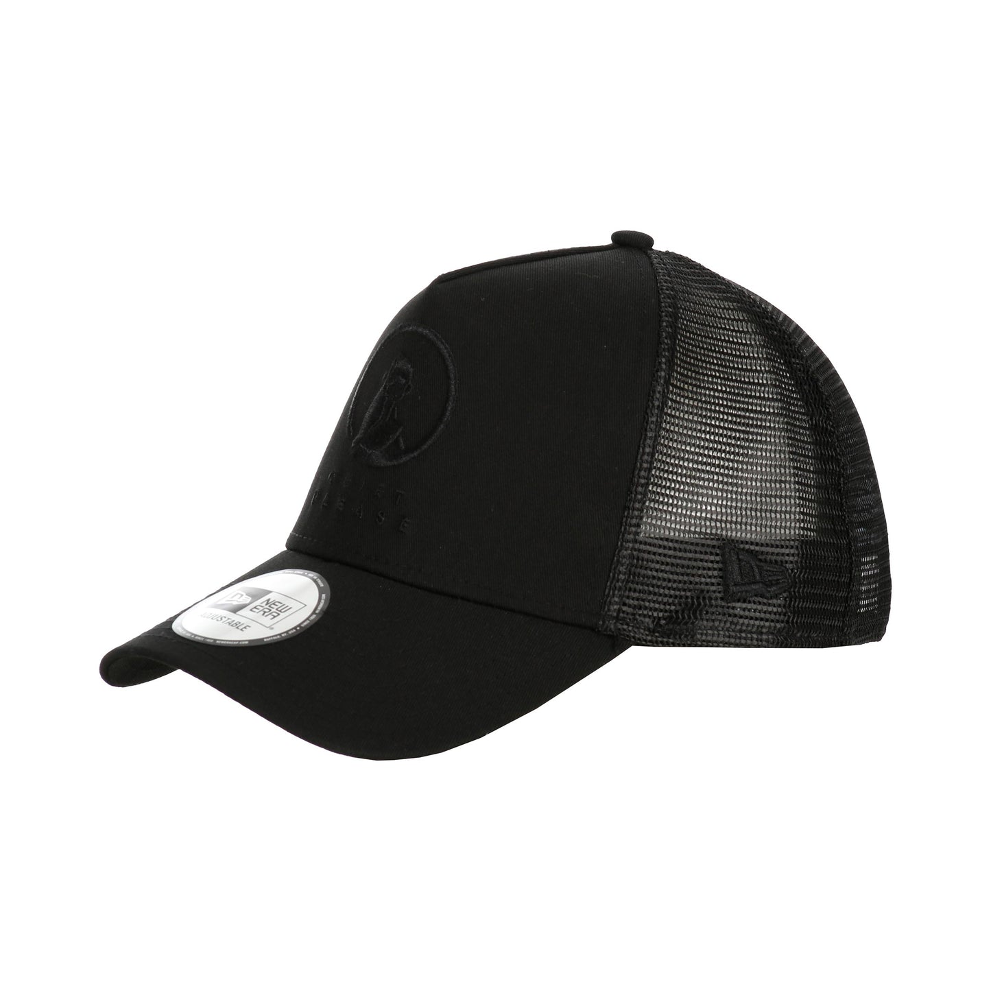 Quiet Please New Era Trucker Gorra-Negro