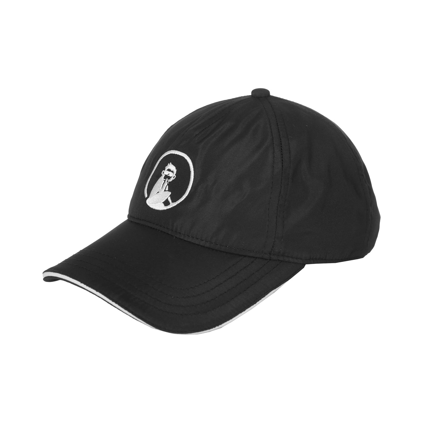 Quiet Please Court Gorra Niños-Negro,Blanco