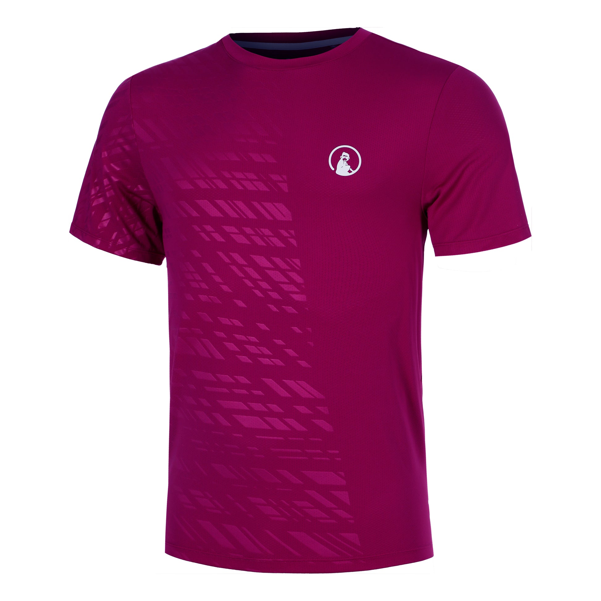 Quiet Please Receiver Embossed Camiseta de manga corta Hombres-berry, blanco