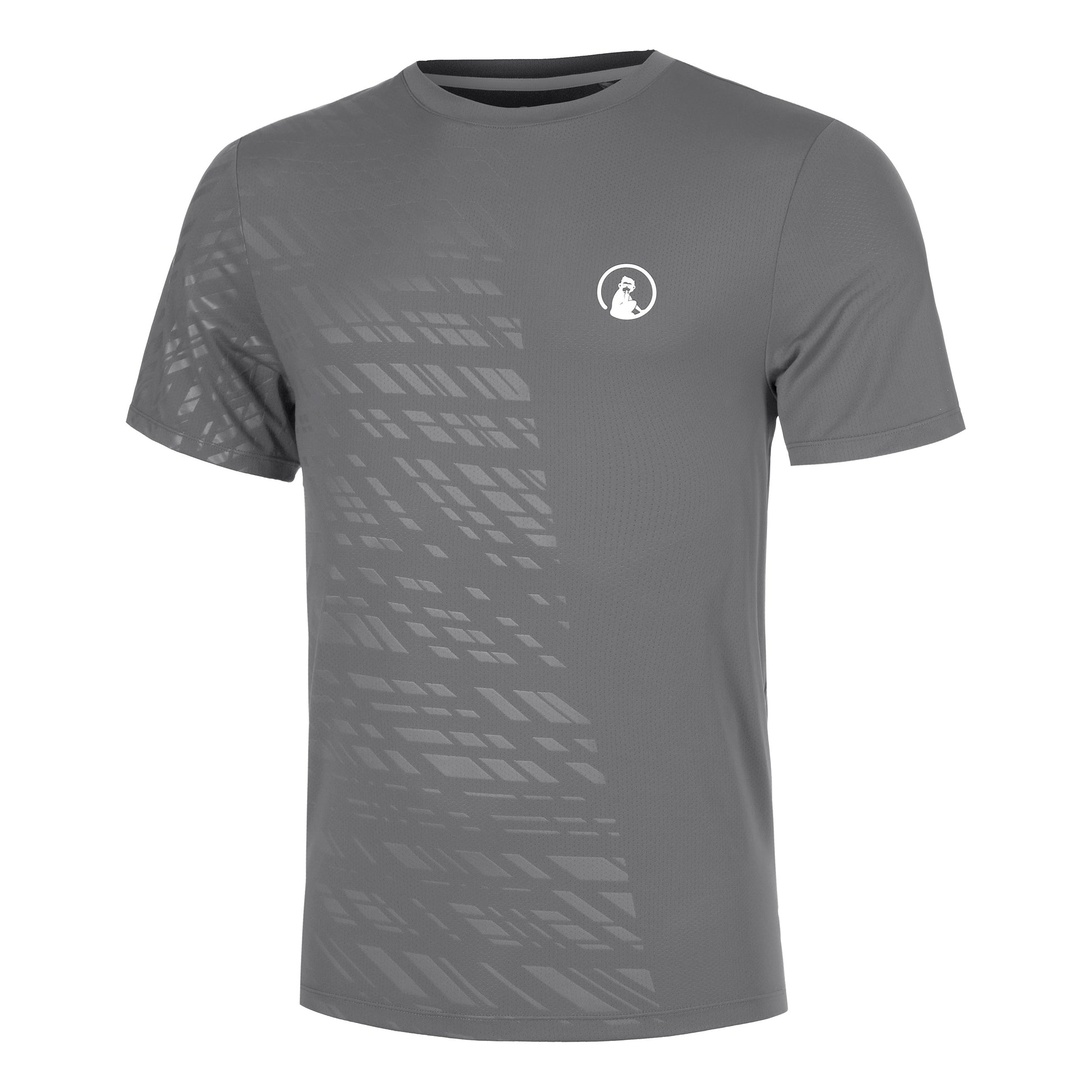 Quiet Please Receiver Embossed Camiseta de manga corta Hombres - gris, blanco