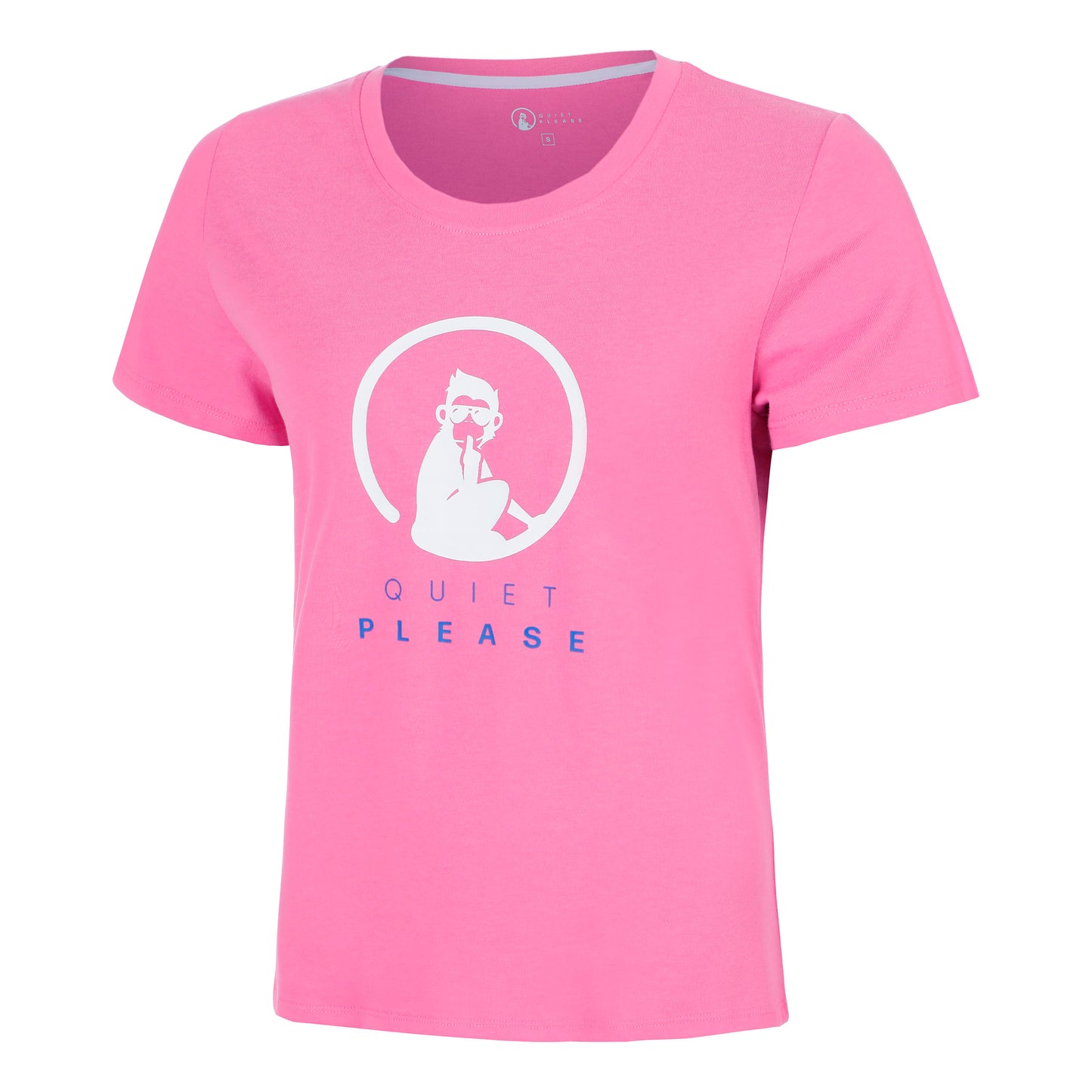 Quiet Please Trainings Camiseta de manga corta Mujeres - rosa, blanco