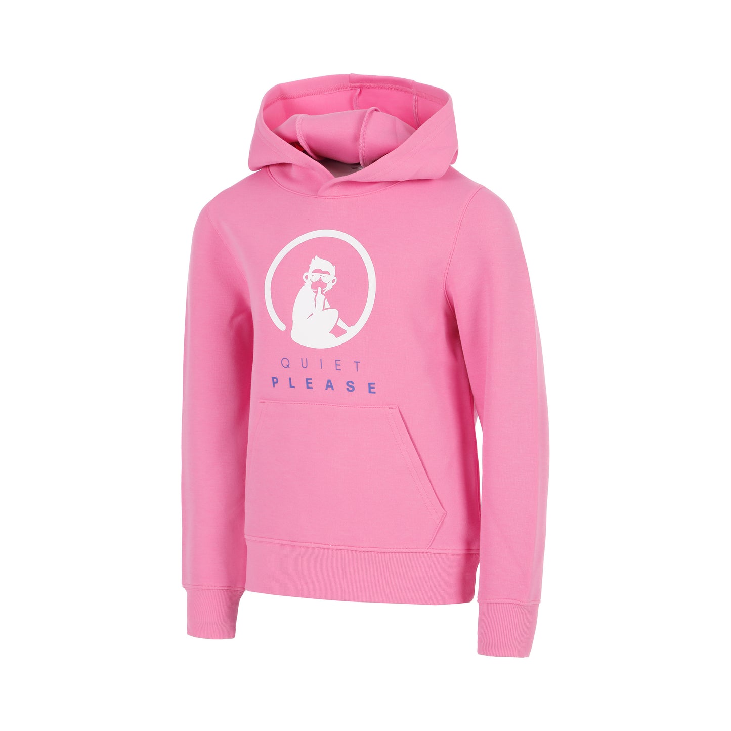 Quiet Please Crushaseline Logo Sudadera con capucha Chicas-rosa, blanco