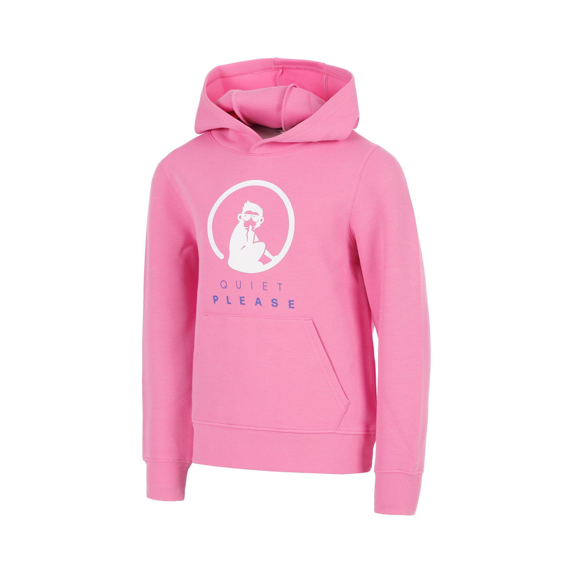Quiet Please Crushaseline Logo Sudadera con capucha Chicas-rosa, blanco