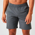 Ace Sports 8 Inch Shorts Hombres-gris oscuro, blanco