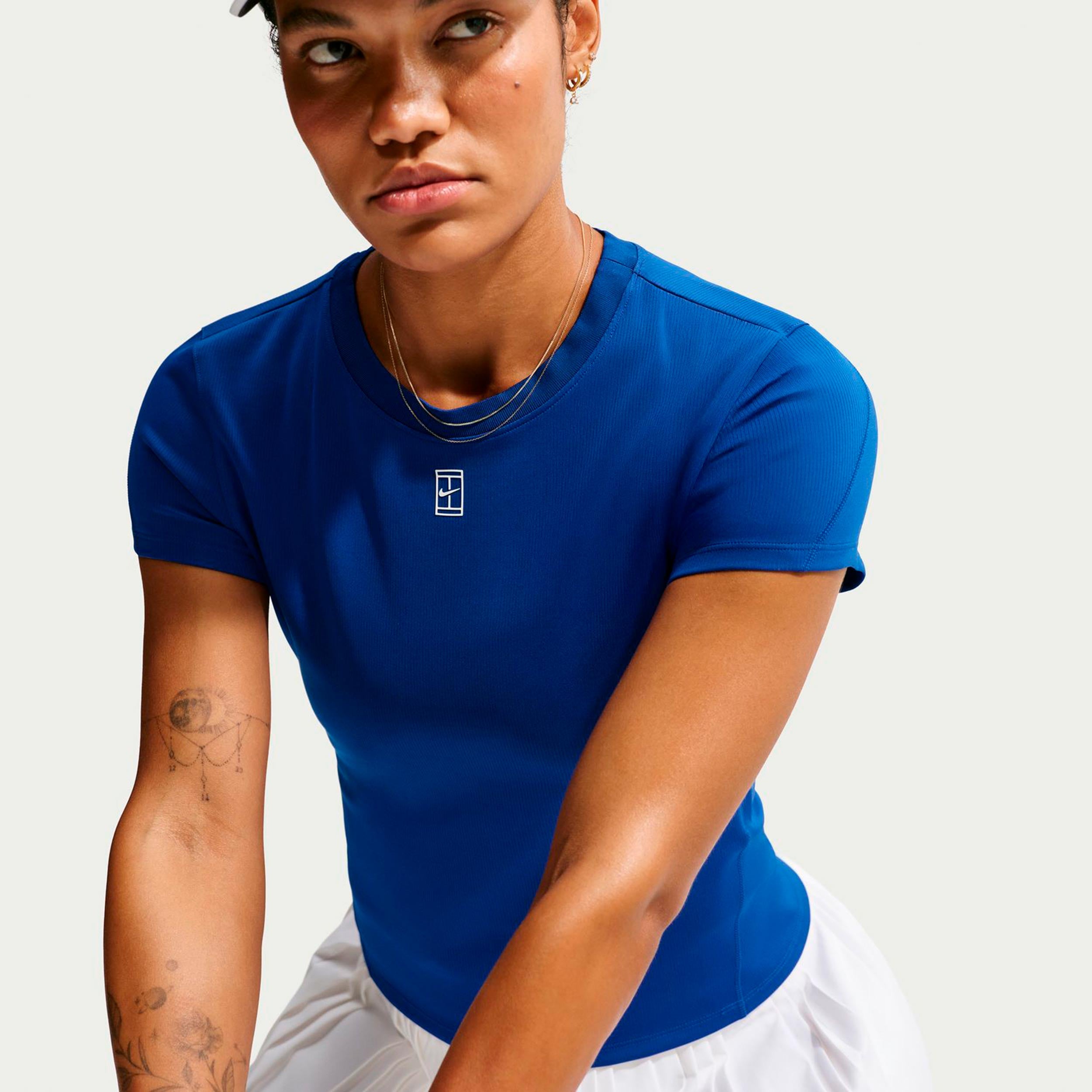 Nike Court Dri-FIT Advantage Camiseta de manga corta Mujeres - azul