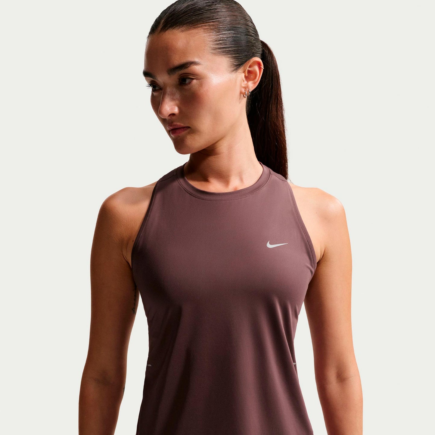 Nike Swift Top de running Mujeres - malva, plateado
