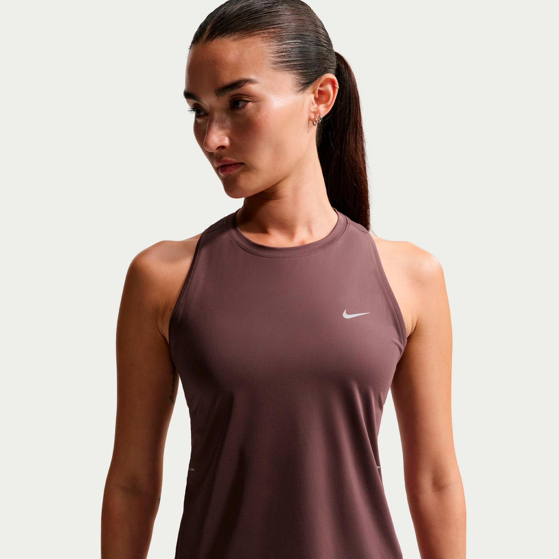 Nike Swift Top de running Mujeres - malva, plateado