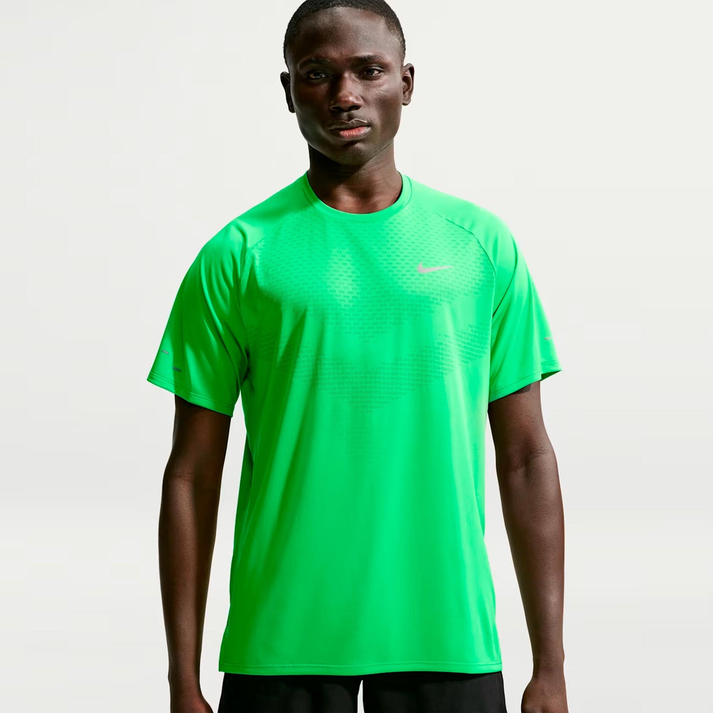 Nike Stride  Camiseta de running Hombres - verde, plateado