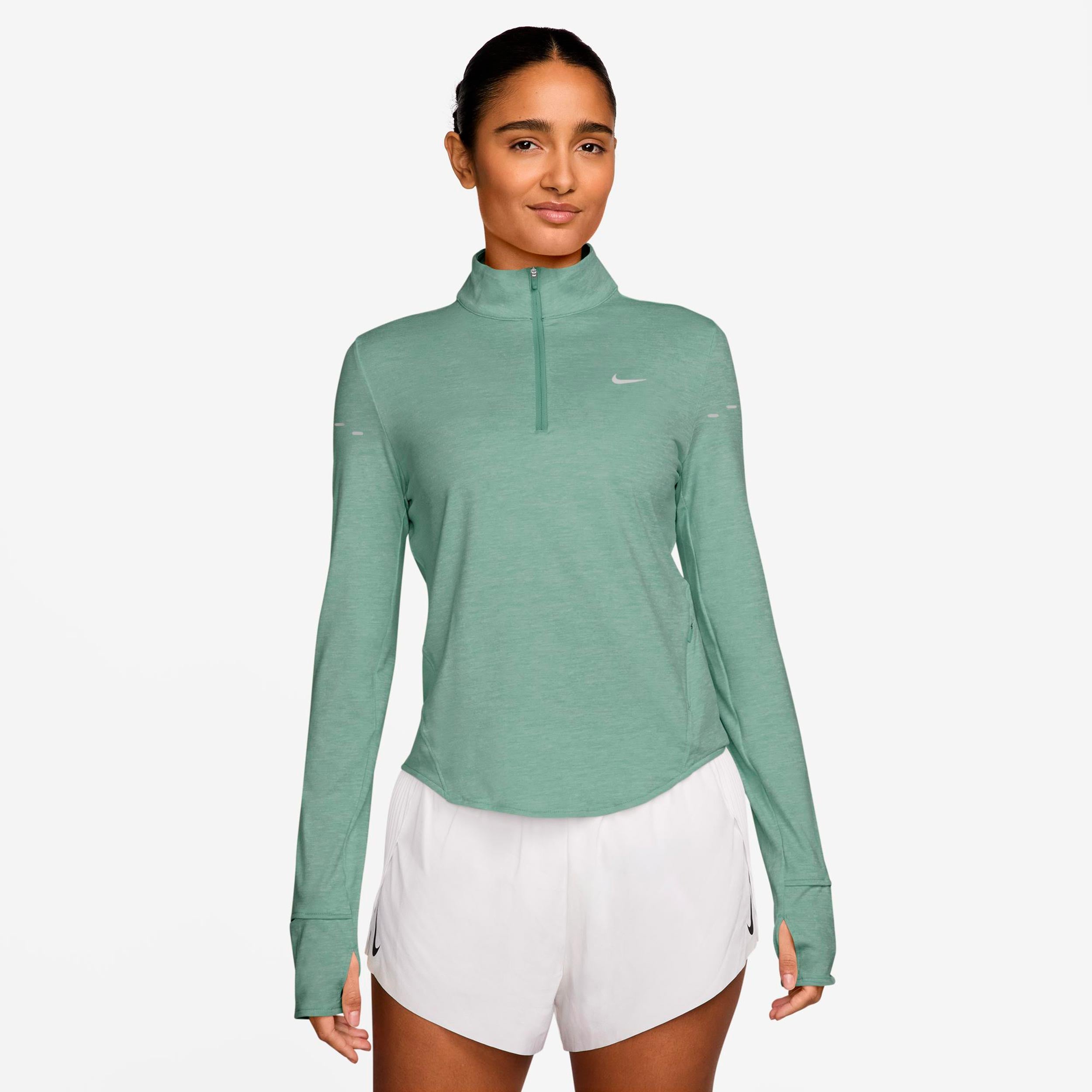 Nike Swift Camiseta de running Mujeres - verde claro, plateado