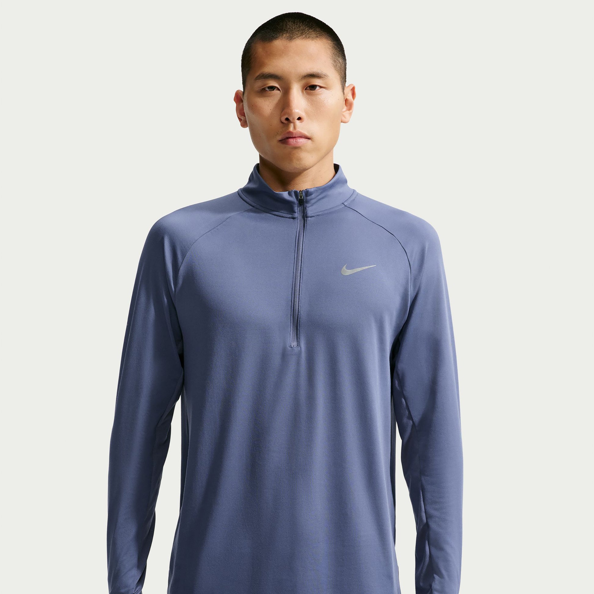 Nike Stride Half-Zip  Camiseta de running Hombres - azul-gris, plateado
