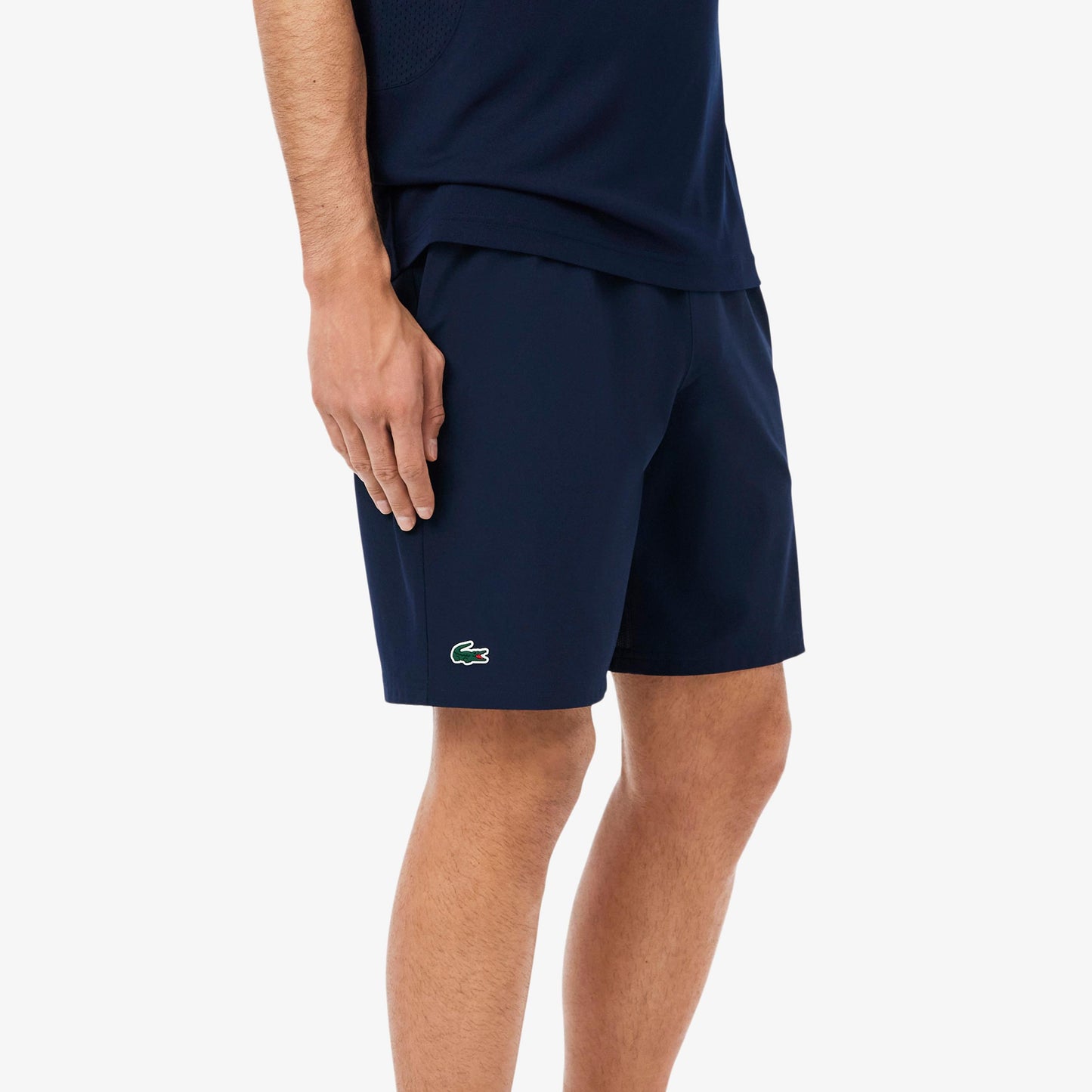 Lacoste Djokovic Shorts Hombres - azul oscuro, verde oscuro