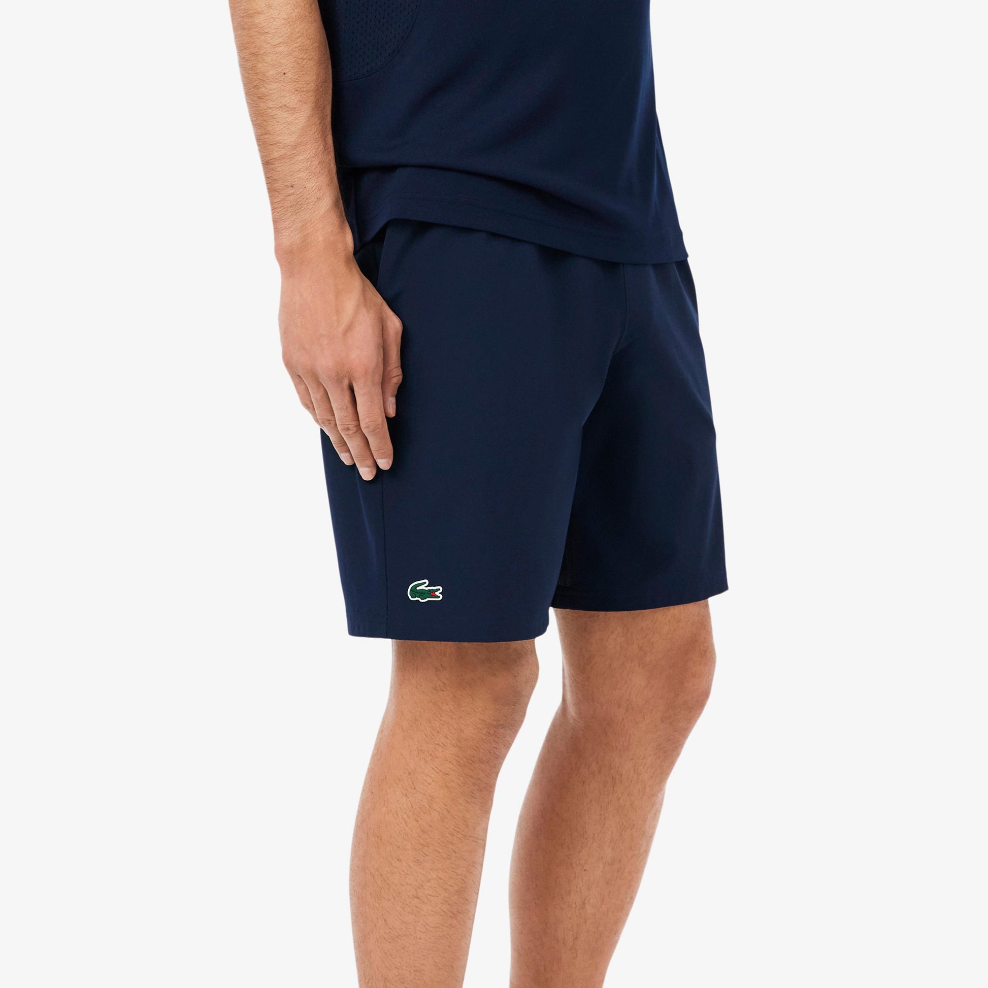Lacoste Djokovic Shorts Hombres - azul oscuro, verde oscuro