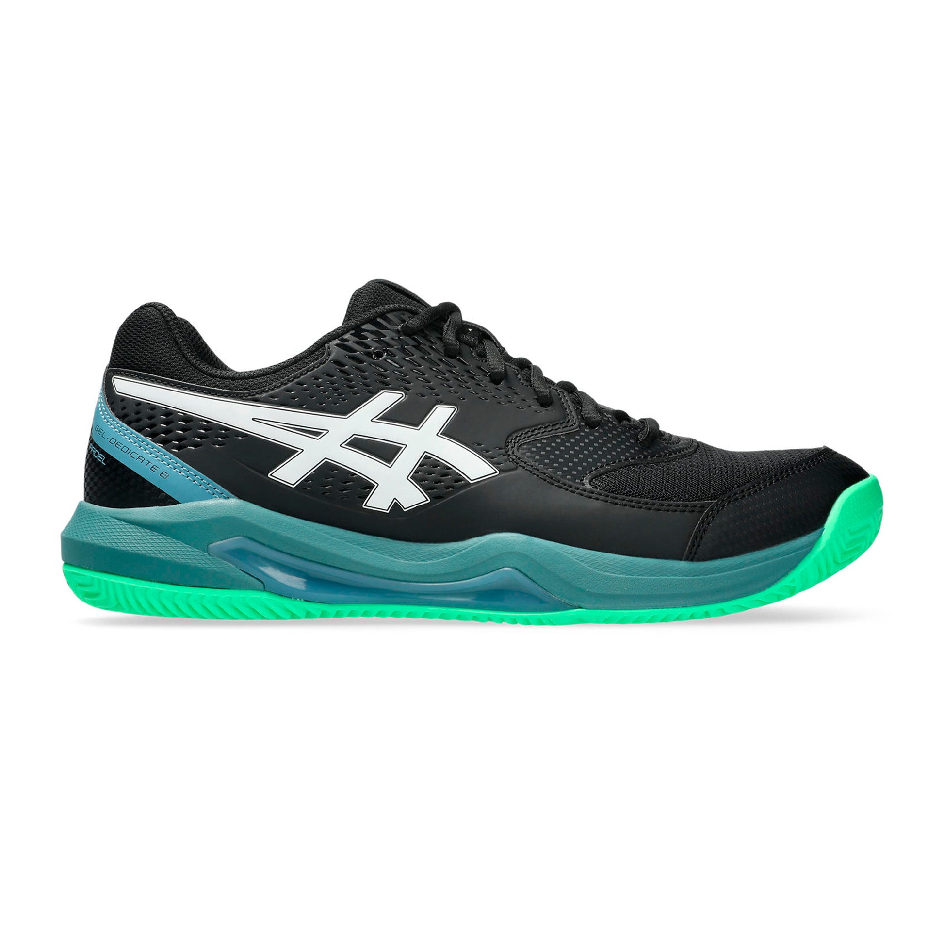 ASICS GEL-DEDICATE 8 PADEL Zapatilla de pádel Hombres-negro, azul-gris