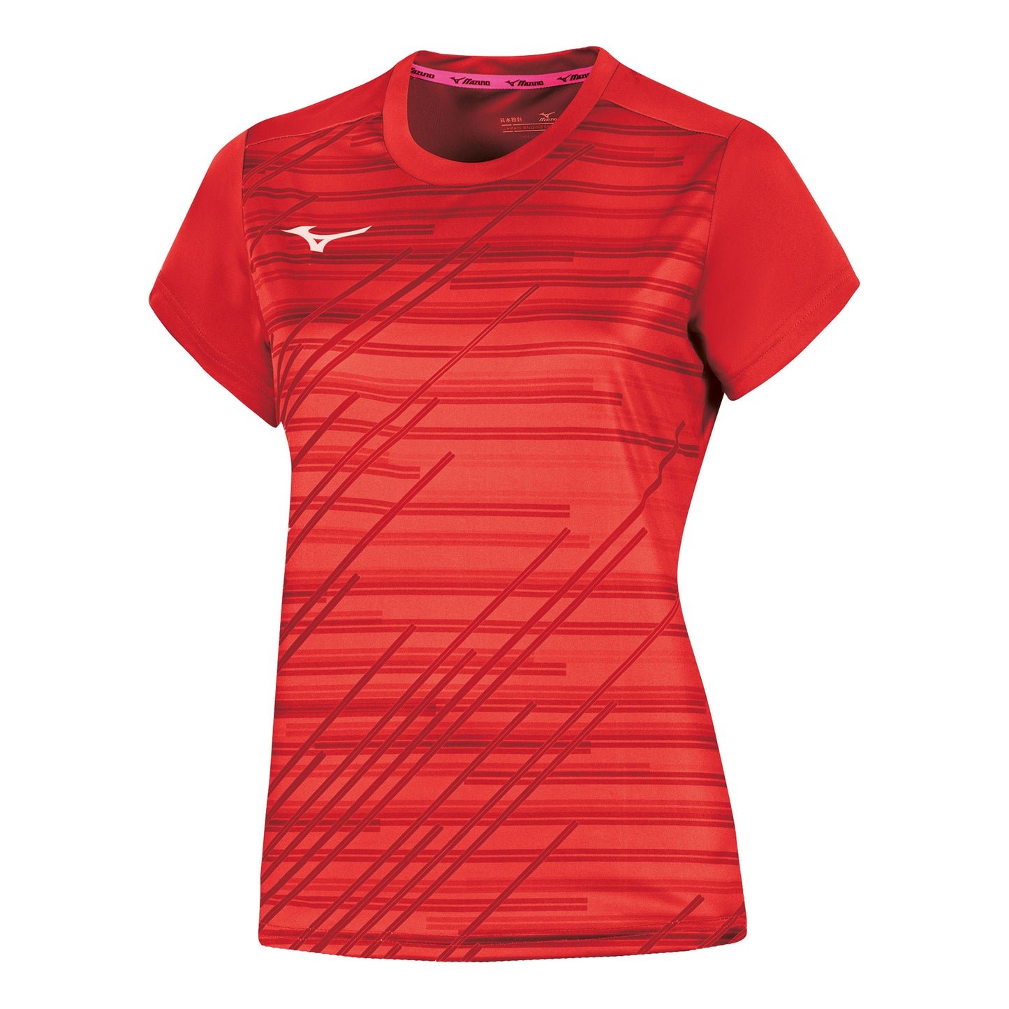 Mizuno Team Chiba Camiseta de manga corta Mujeres-rojo