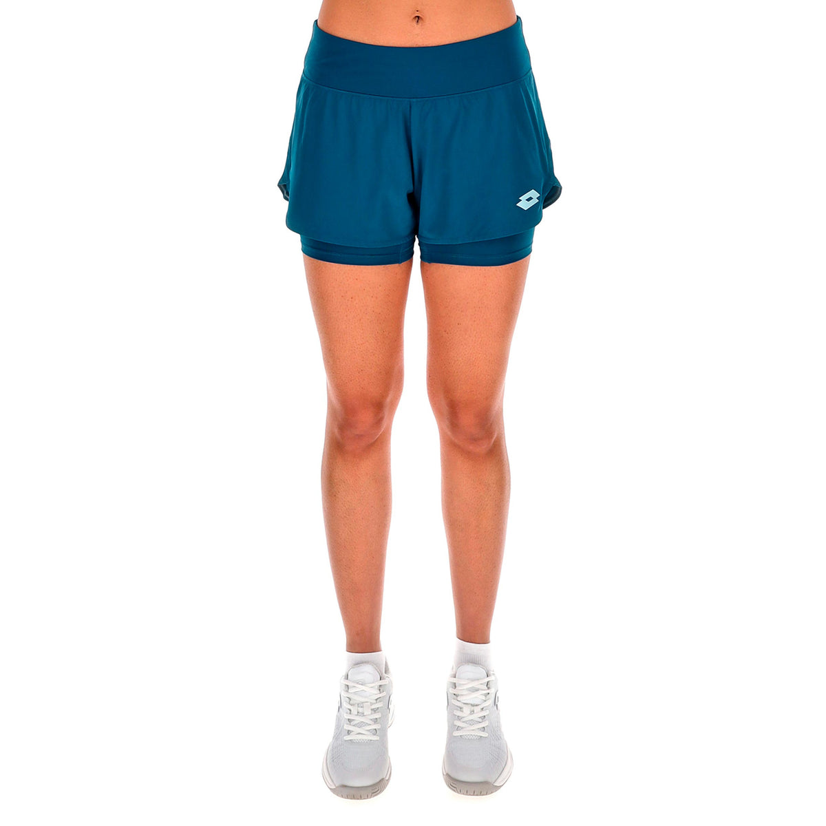 Lotto Tech II Shorts Mujeres - azul-gris