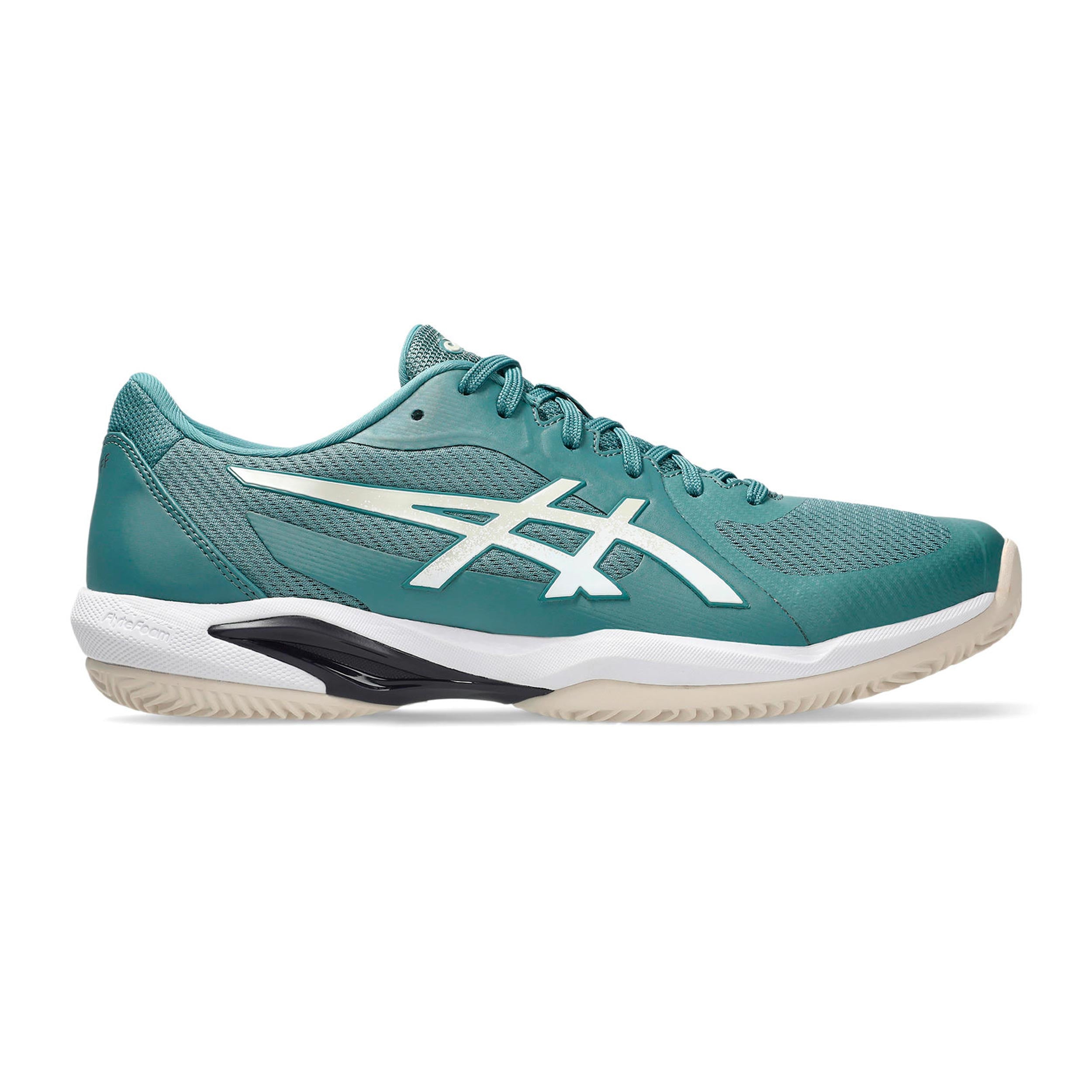 ASICS Solution Swift FF 2 Zapatilla tierra batida Hombres - color petróleo, crema
