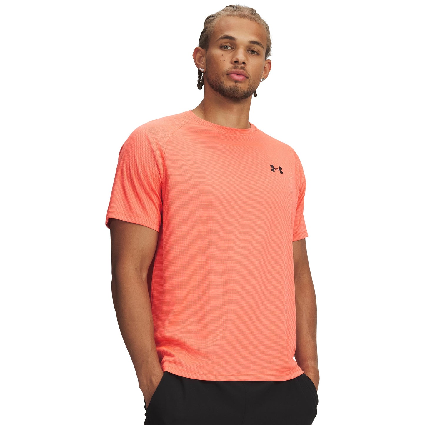 Under Armour Tech Textured Camiseta de manga corta Hombres-rojo, negro