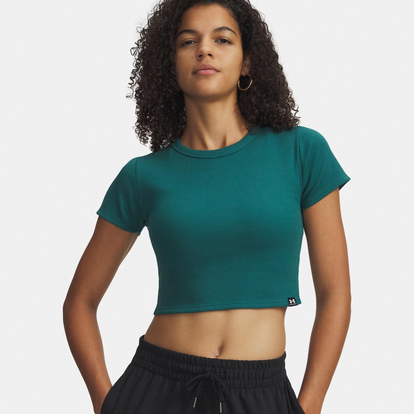 Under Armour Rival Rib Baby Camiseta de manga corta Mujeres-verde, blanco