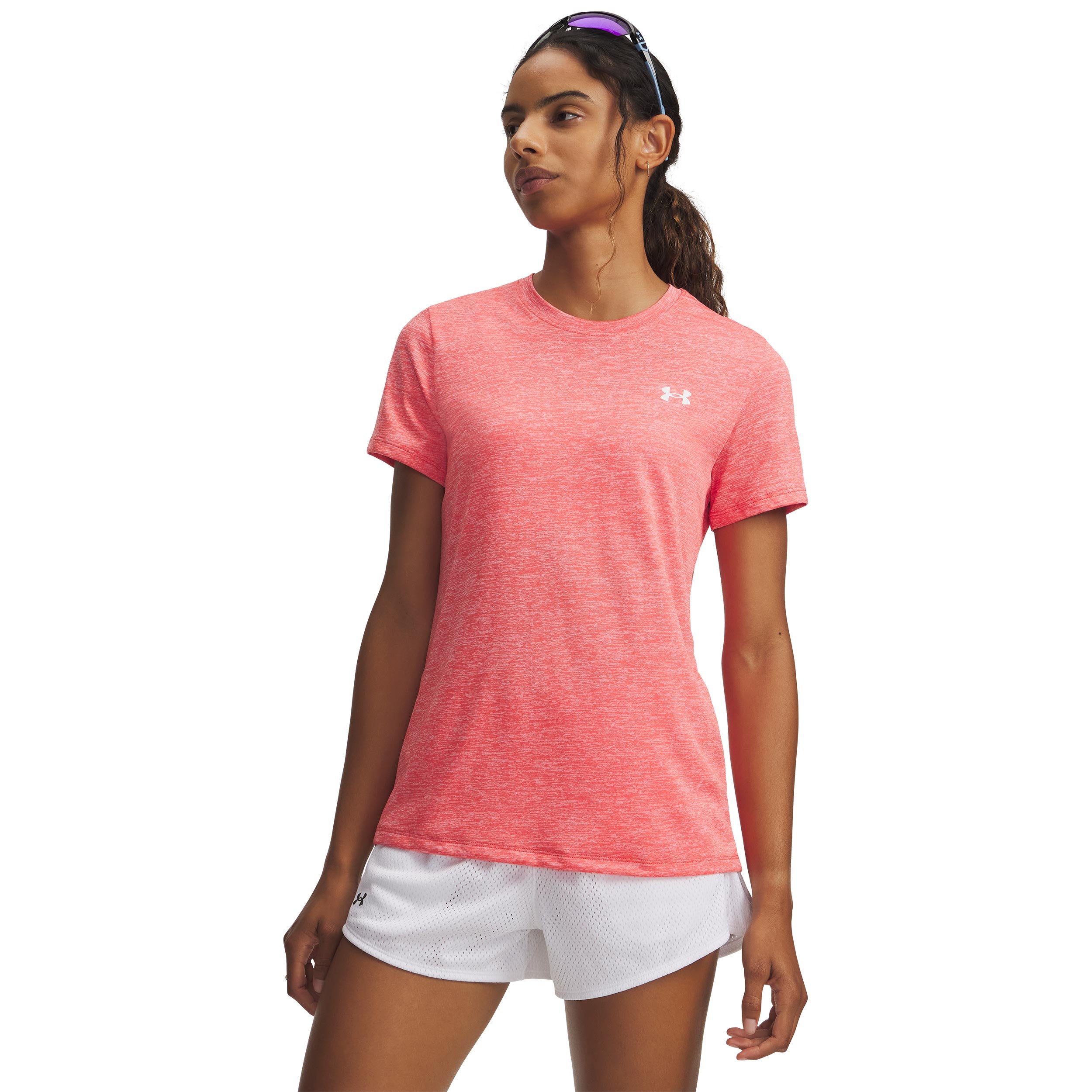 Under Armour Tech Twist Camiseta de manga corta Mujeres-rojo, blanco