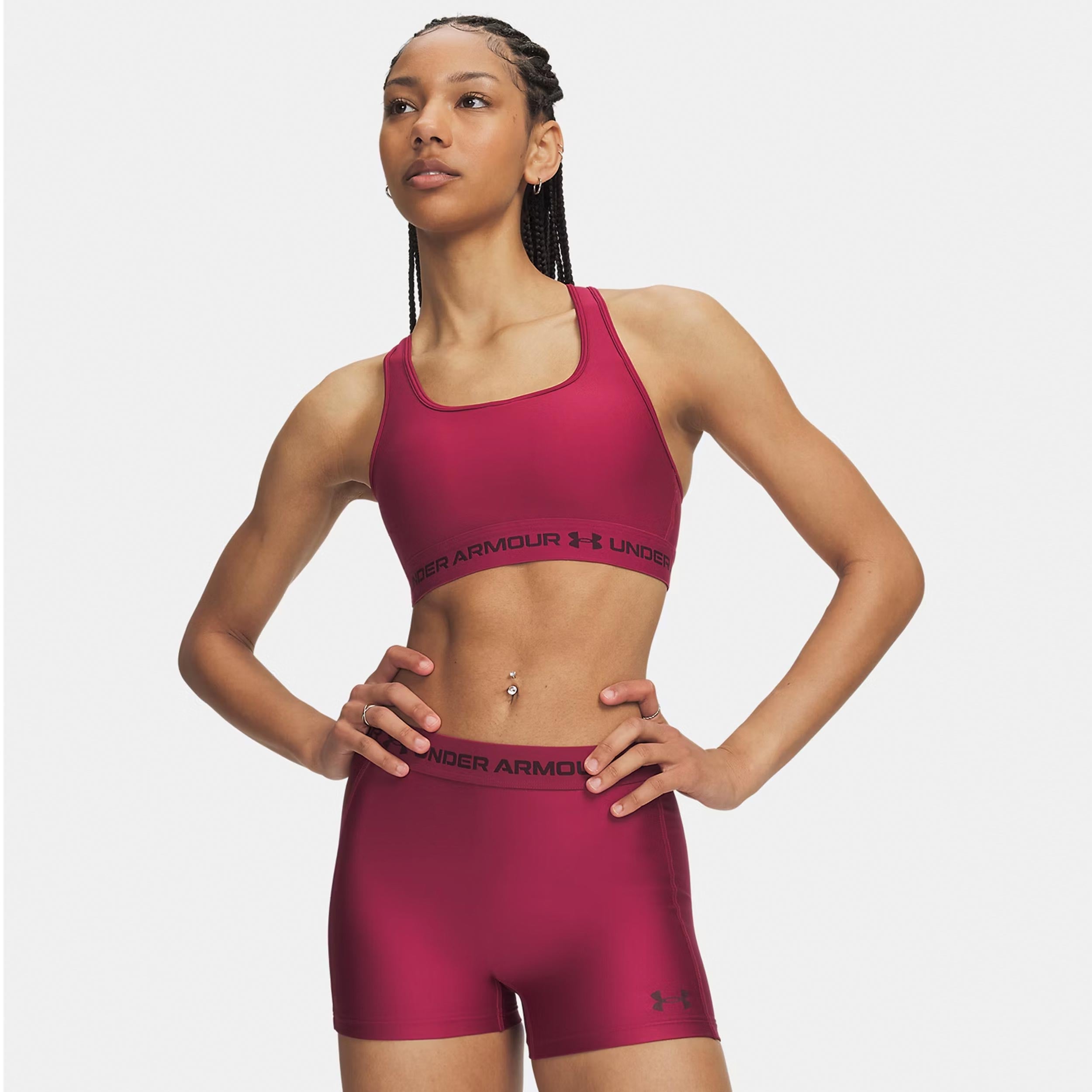 Under Armour Crossback Mid Sujetador deportivo Mujeres - rojo, rojo oscuro