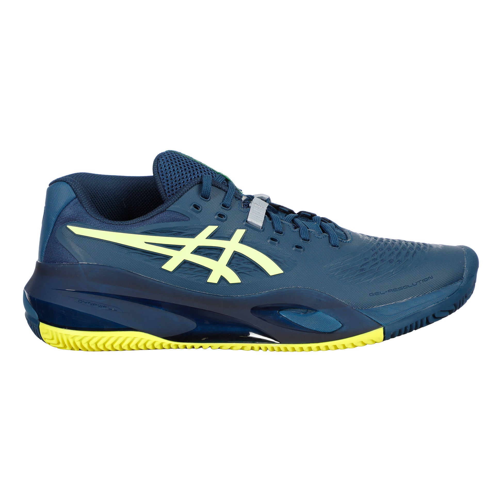 ASICS Gel-Resolution X Zapatilla tierra batida Hombres - azul oscuro, amarillo neón