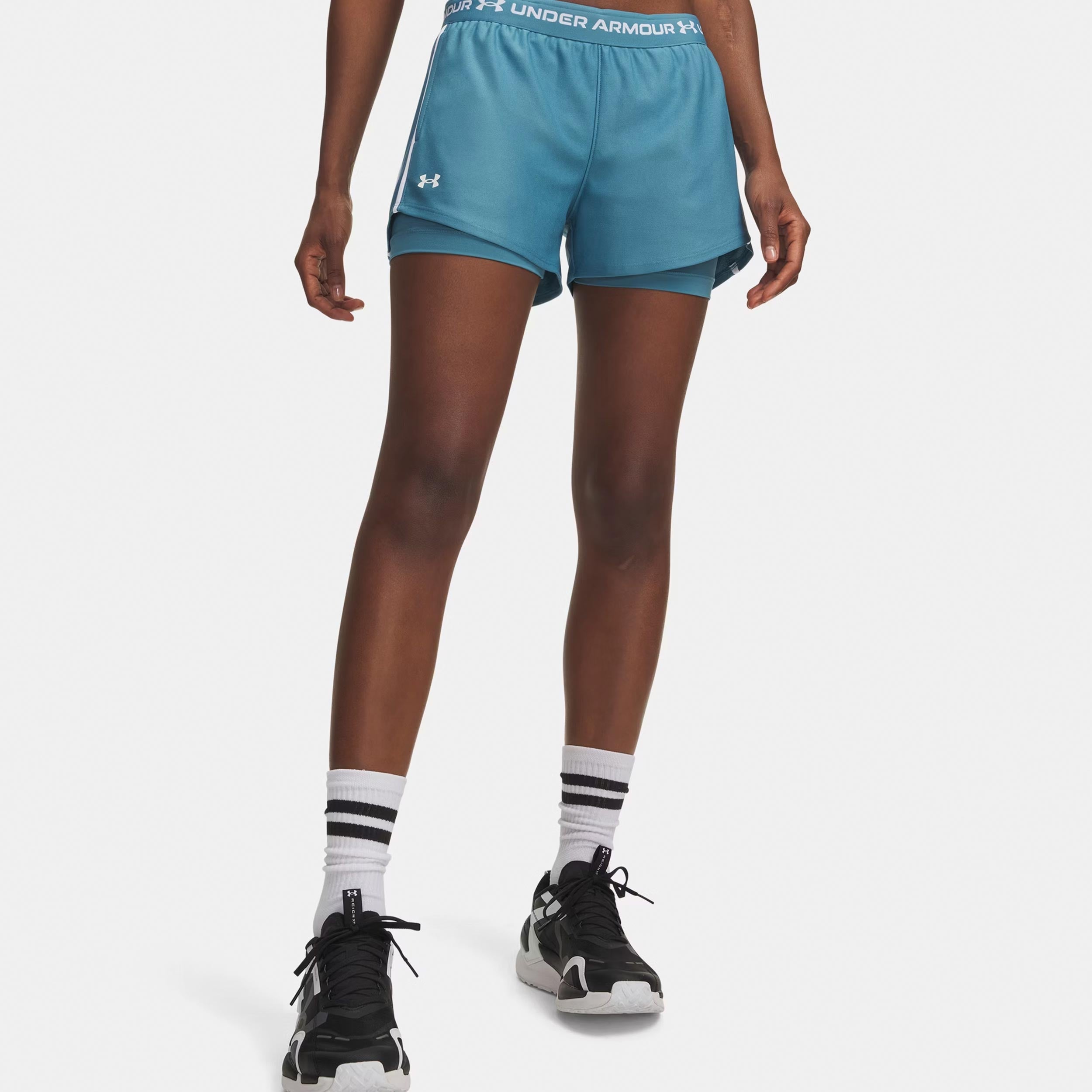 Under Armour Tech Play Up 2in1  Shorts Mujeres-azul