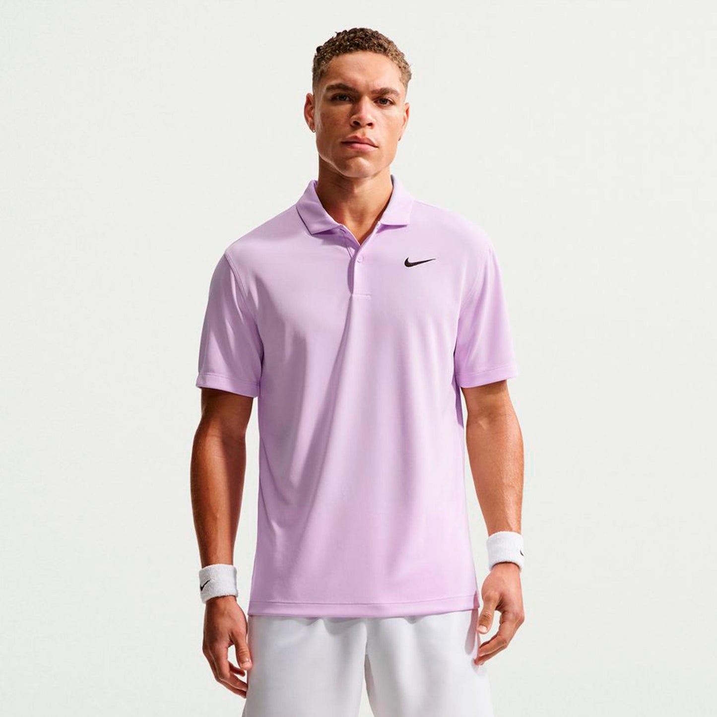 Nike Dri-Fit Victory Court Solid Polo Hombres - morado, negro