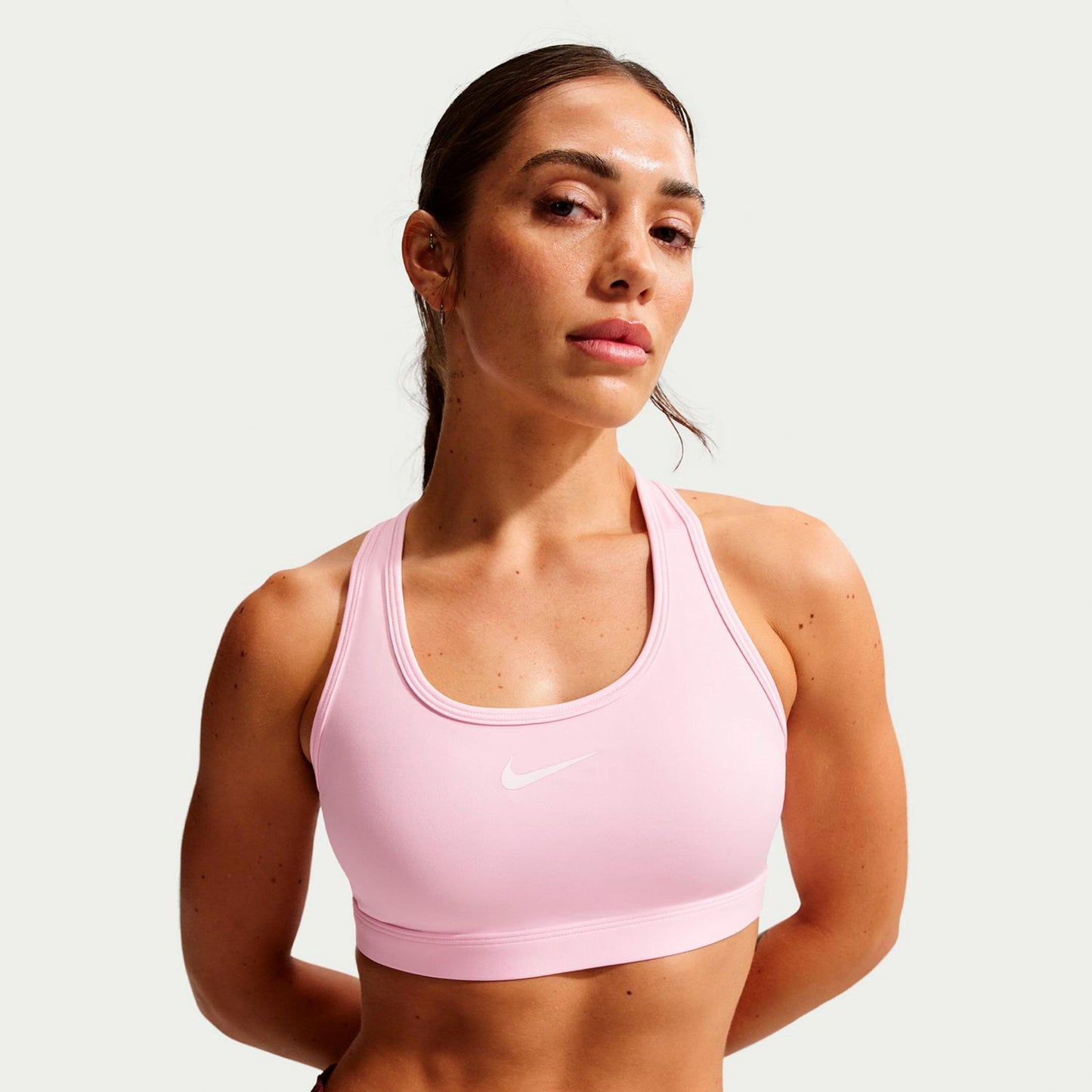 Nike Swoosh Medium Sujetador deportivo Mujeres-rosa, malva