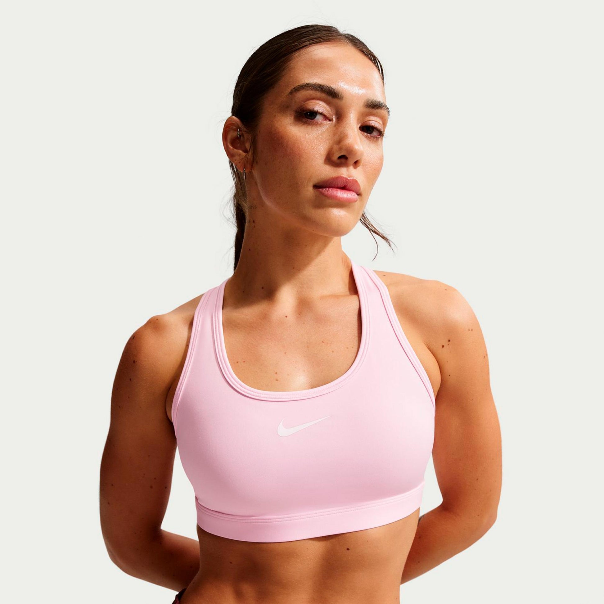 Nike Swoosh Medium Sujetador deportivo Mujeres-rosa, malva