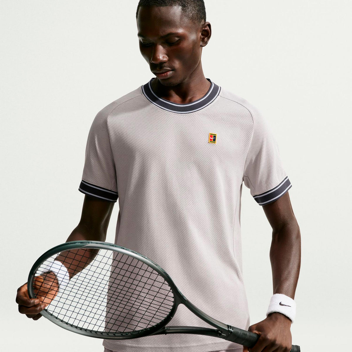 Nike Court Heritage Camiseta de manga corta Hombres - morado, gris oscuro