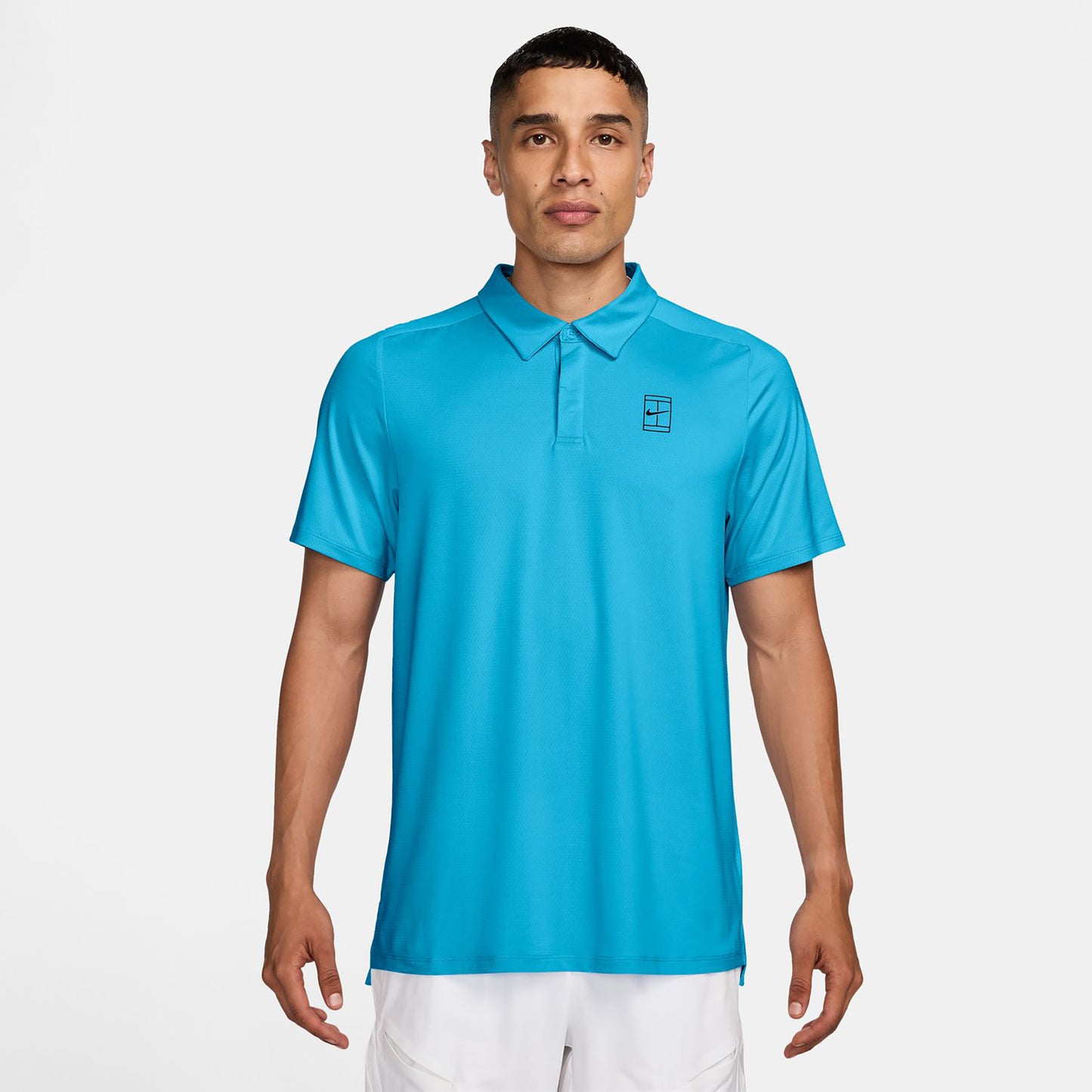 Nike Court Dri-FIT Advantage Polo Hombres - azul claro, negro