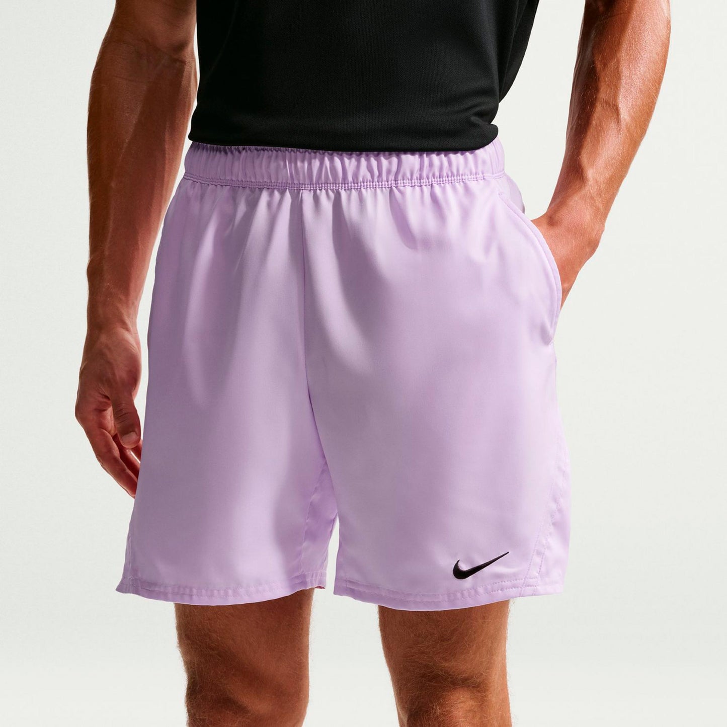 Nike Court Victory Dri-Fit 7in Shorts Hombres - morado, negro