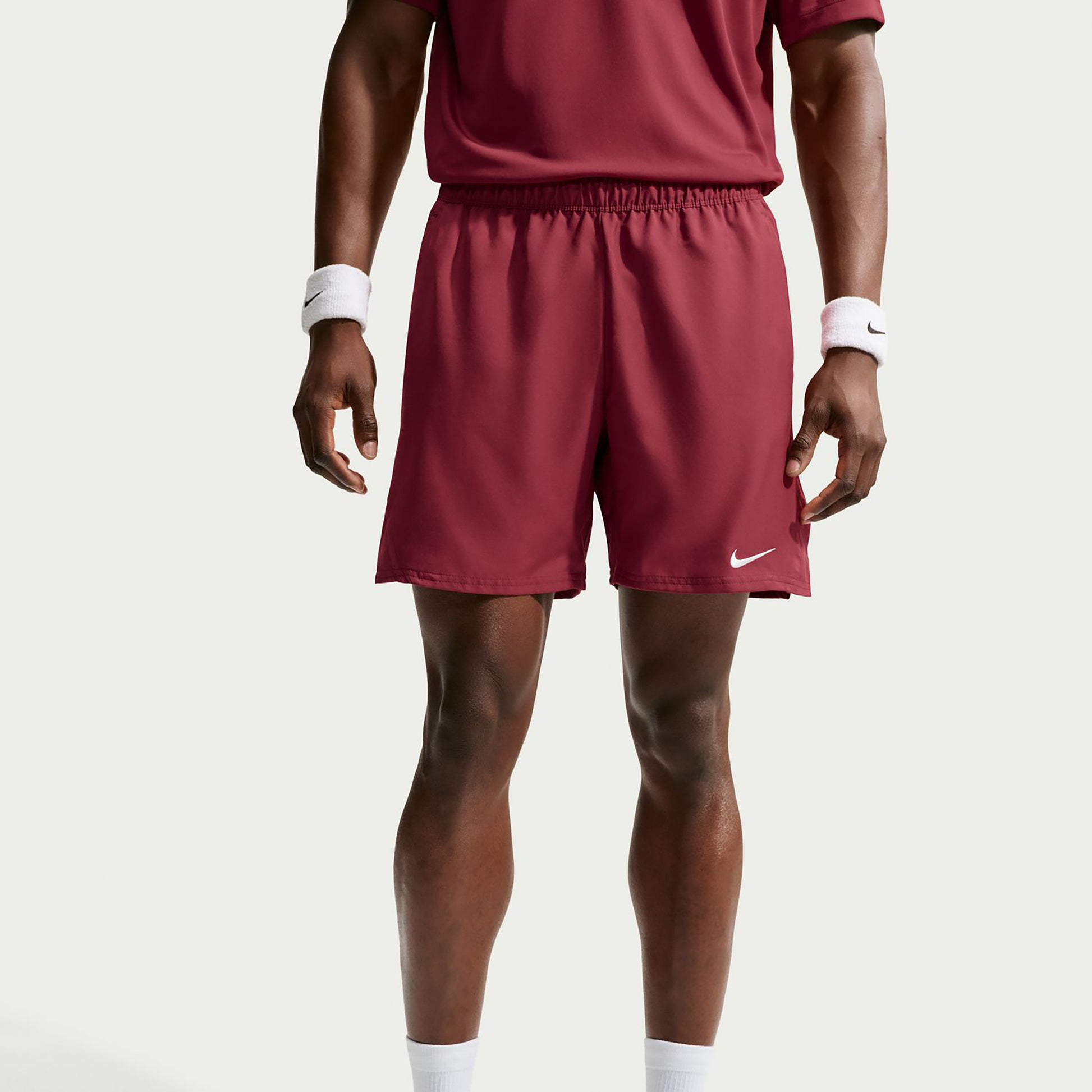 Nike Court Victory Dri-Fit 7in Shorts Hombres - rojo vino