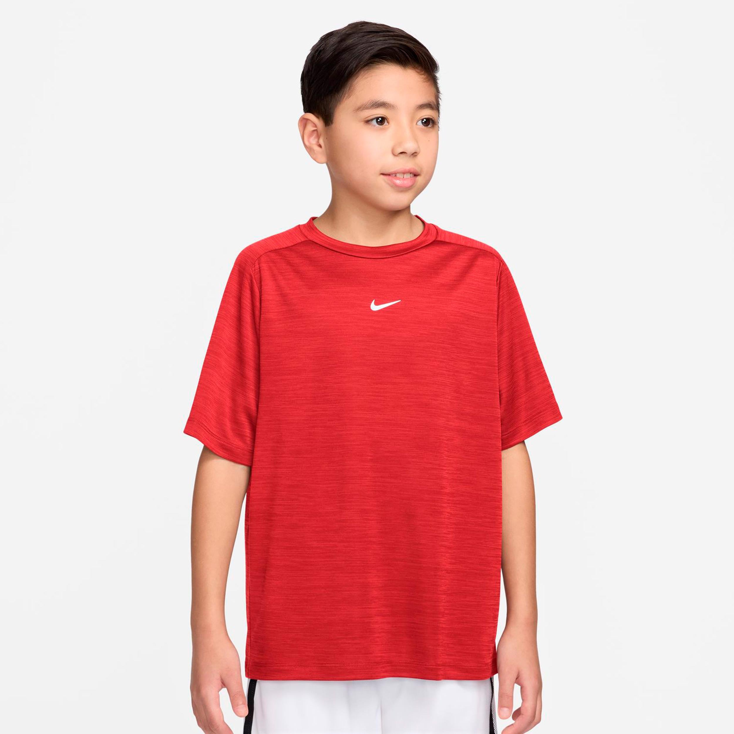 Nike Dri-FIT Multi Heather Camiseta de manga corta Niños-rojo oscuro