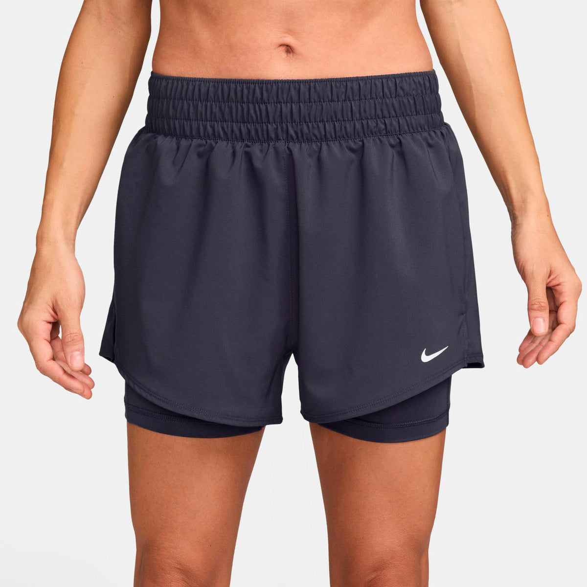 Nike Dri-Fit One High Rise 2in1 3in Shorts Mujeres - gris oscuro