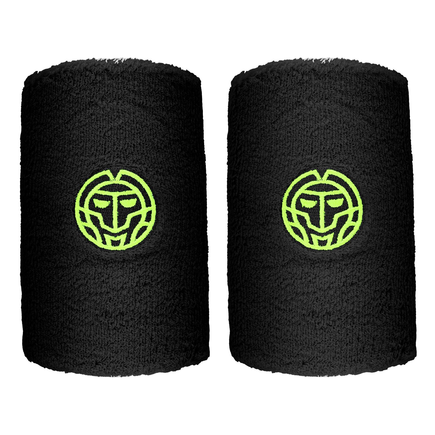 BIDI BADU Night Flash Cinta para sudor Pack de 2 largo - negro, amarillo neón