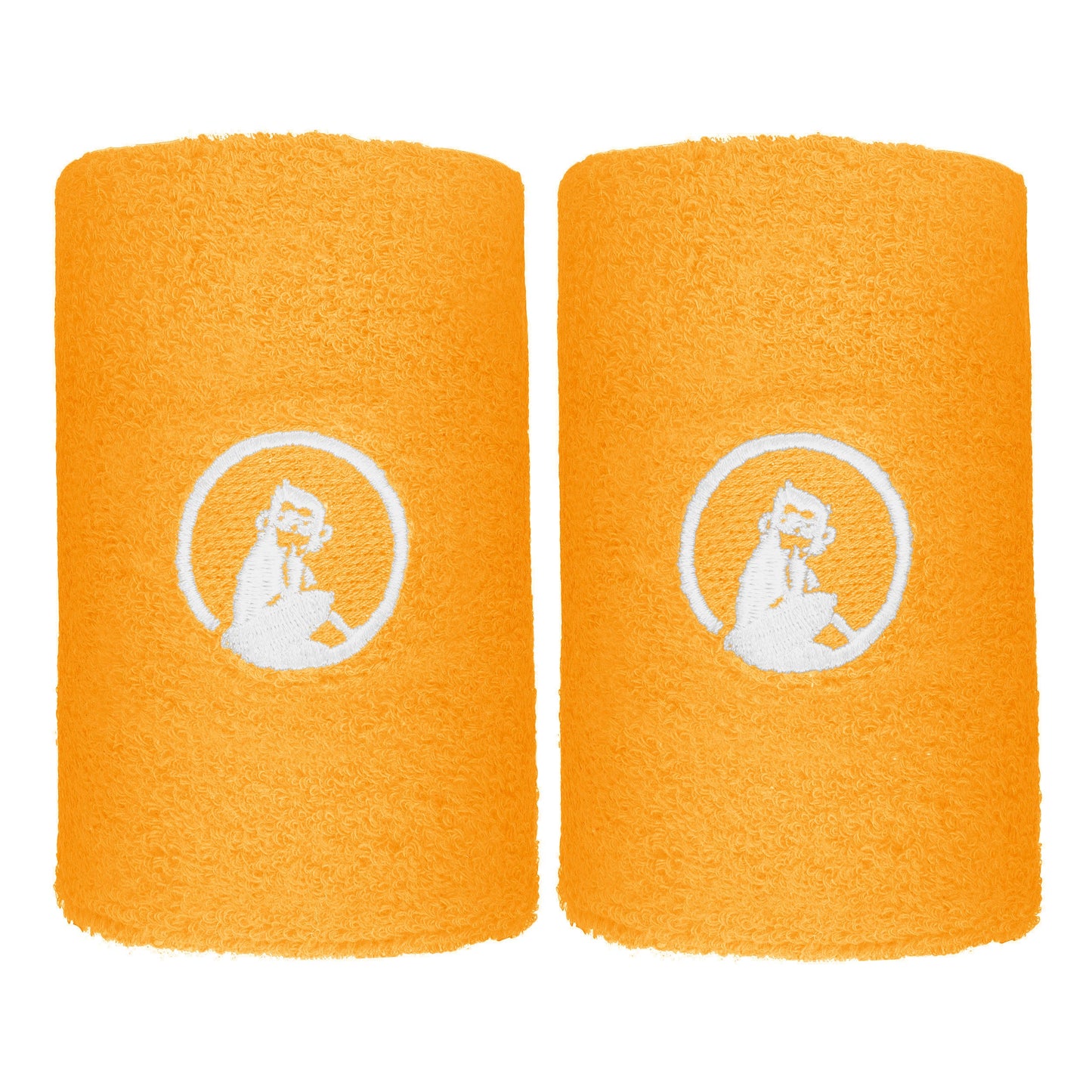 Quiet Please Glow Cinta para sudor Pack de 2 largo - naranja, blanco
