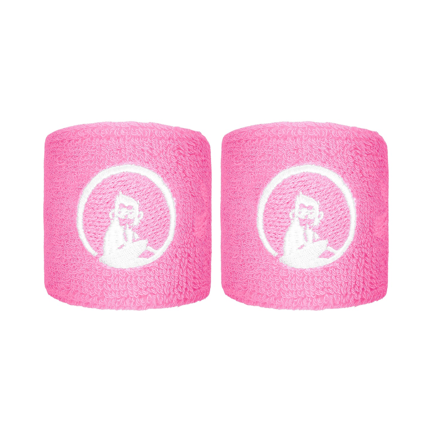 Quiet Please Cinta para sudor Pack de 2 corto - rosa, blanco
