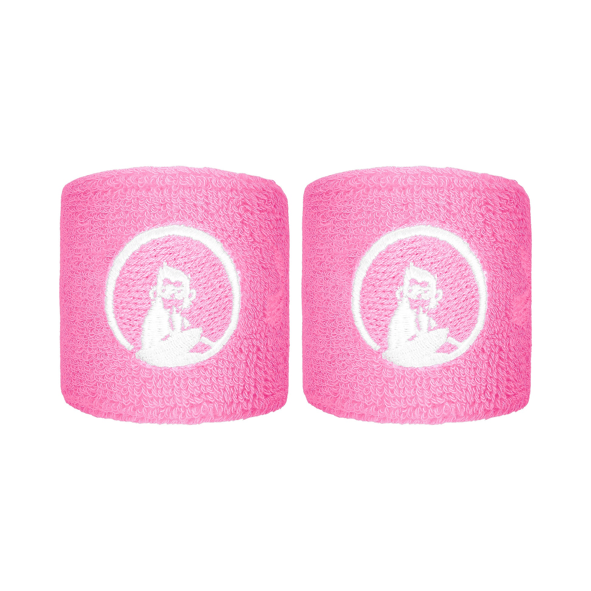 Quiet Please Cinta para sudor Pack de 2 corto - rosa, blanco