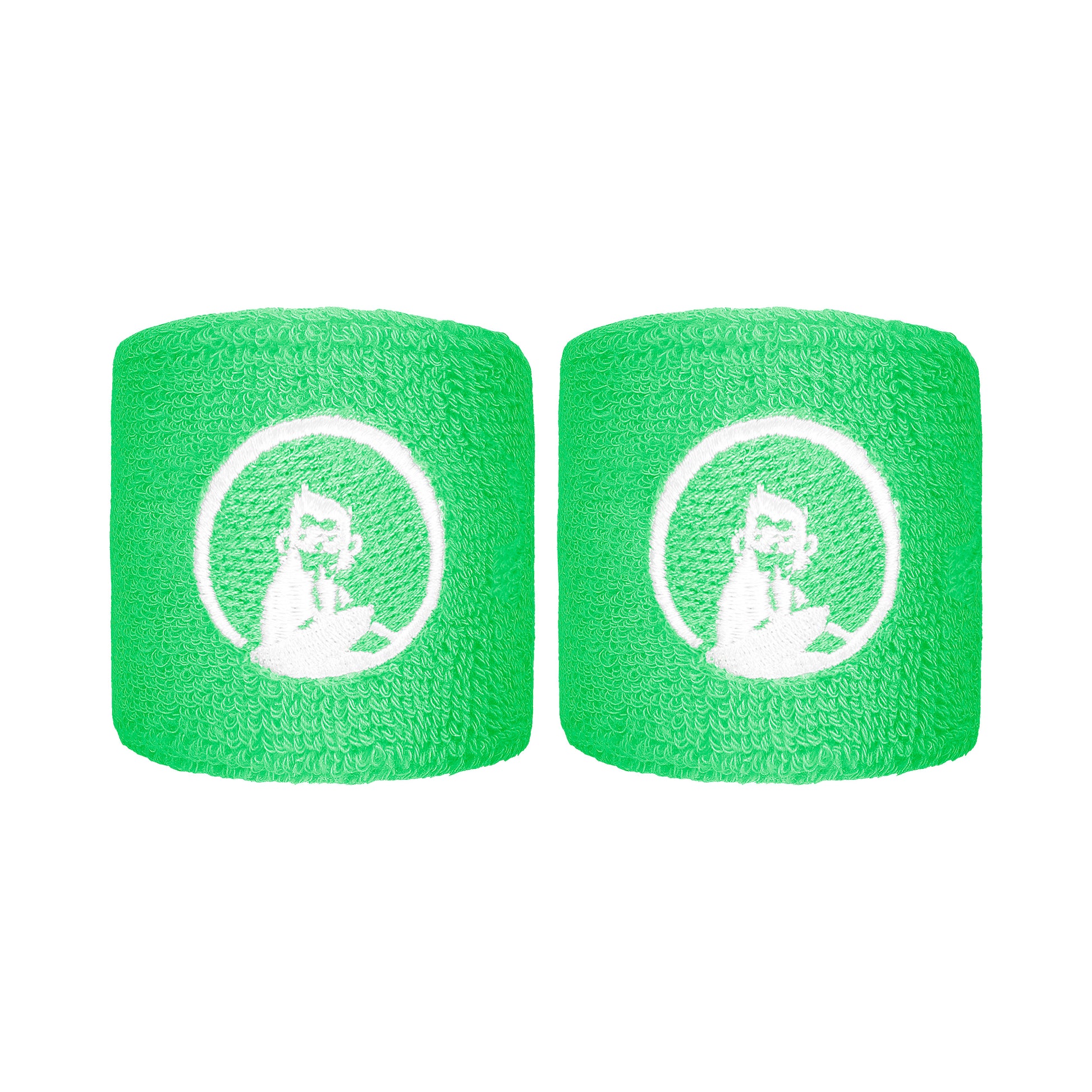 Quiet Please Cinta para sudor Pack de 2 corto - verde, blanco