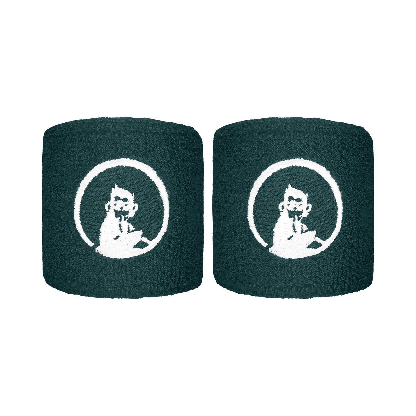 Quiet Please Cinta para sudor Pack de 2 corto - verde