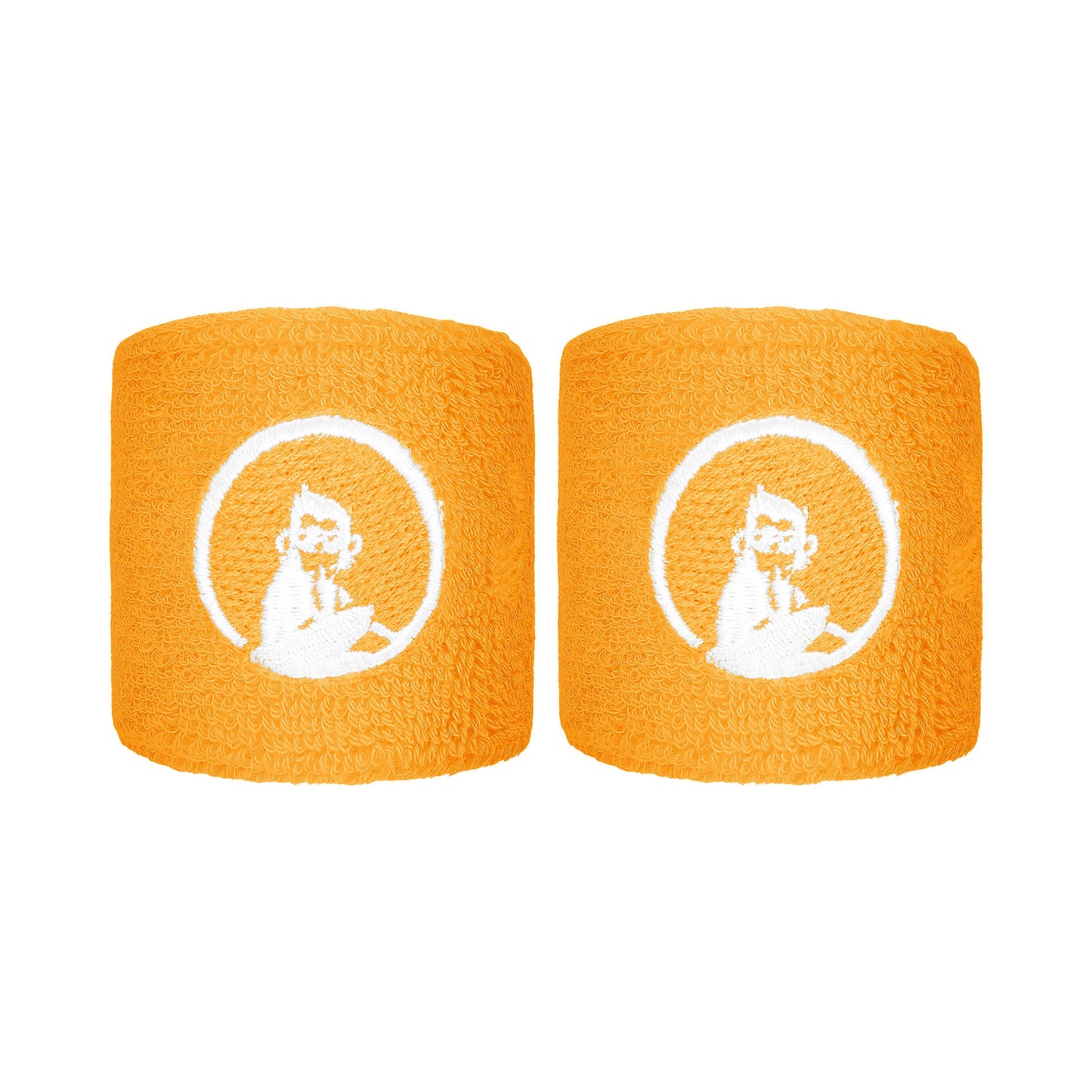 Quiet Please Glow Cinta para sudor Pack de 2 corto - naranja