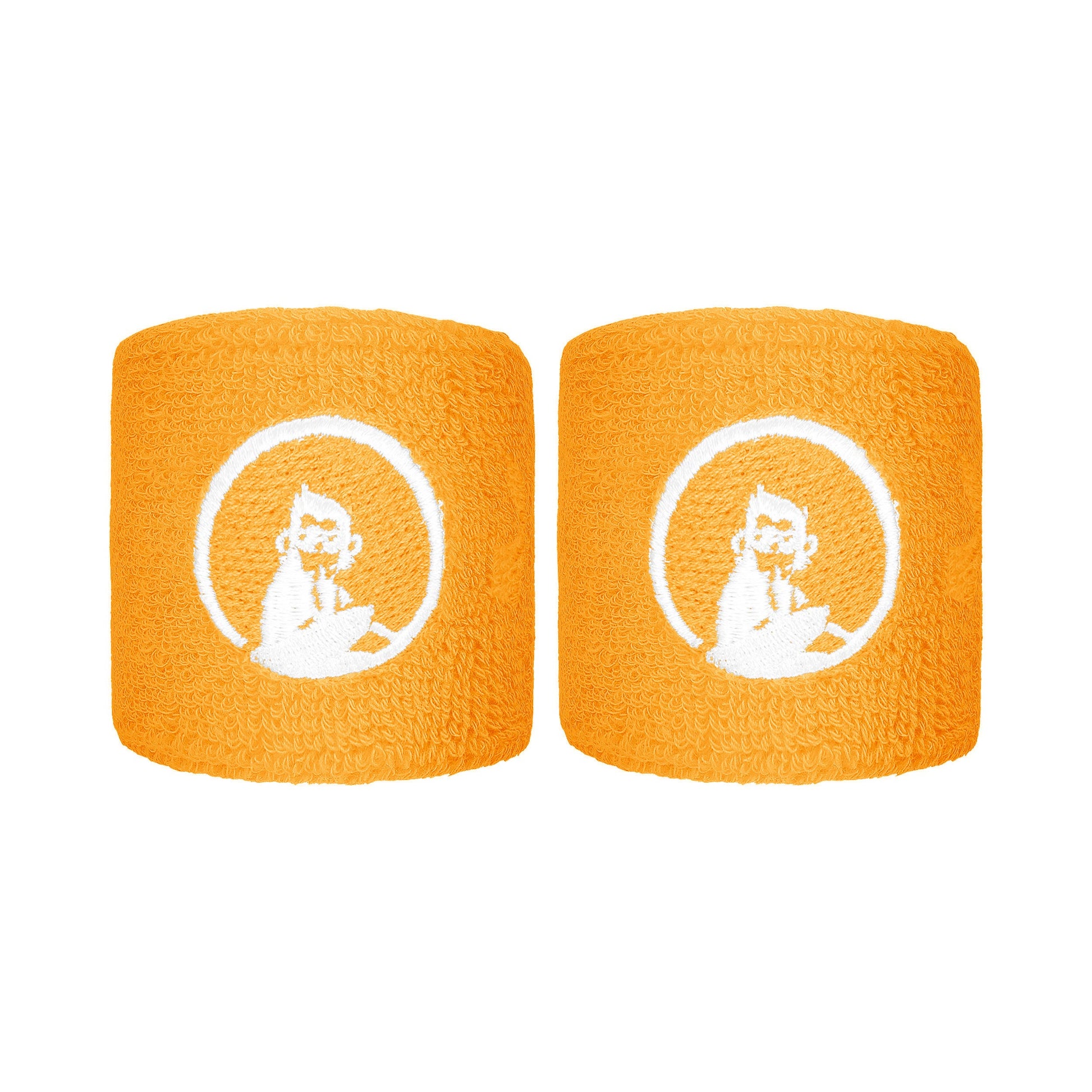 Quiet Please Glow Cinta para sudor Pack de 2 corto - naranja