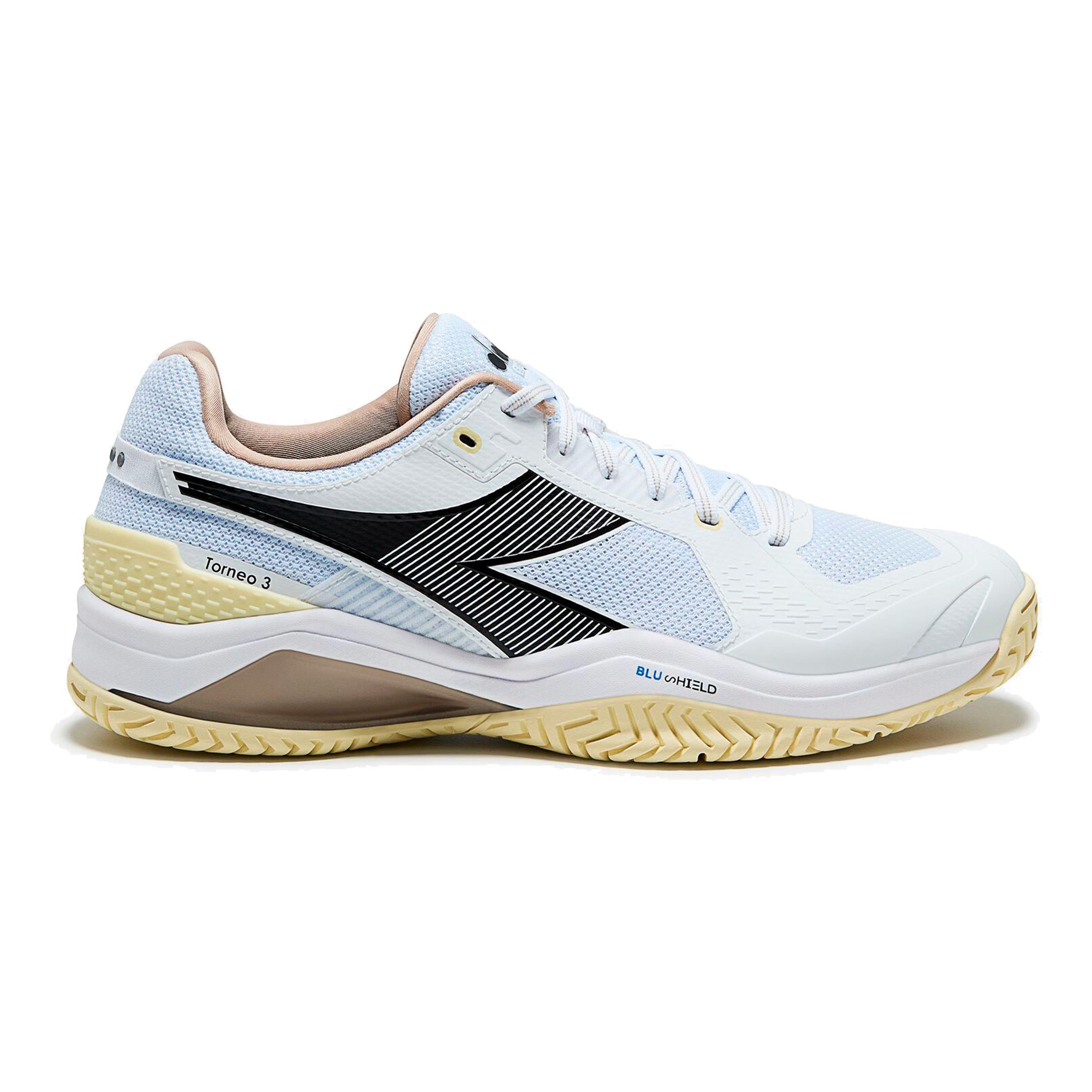 Diadora Blushield Torneo 3 Zapatilla todas las superficies Hombres - blanco, negro