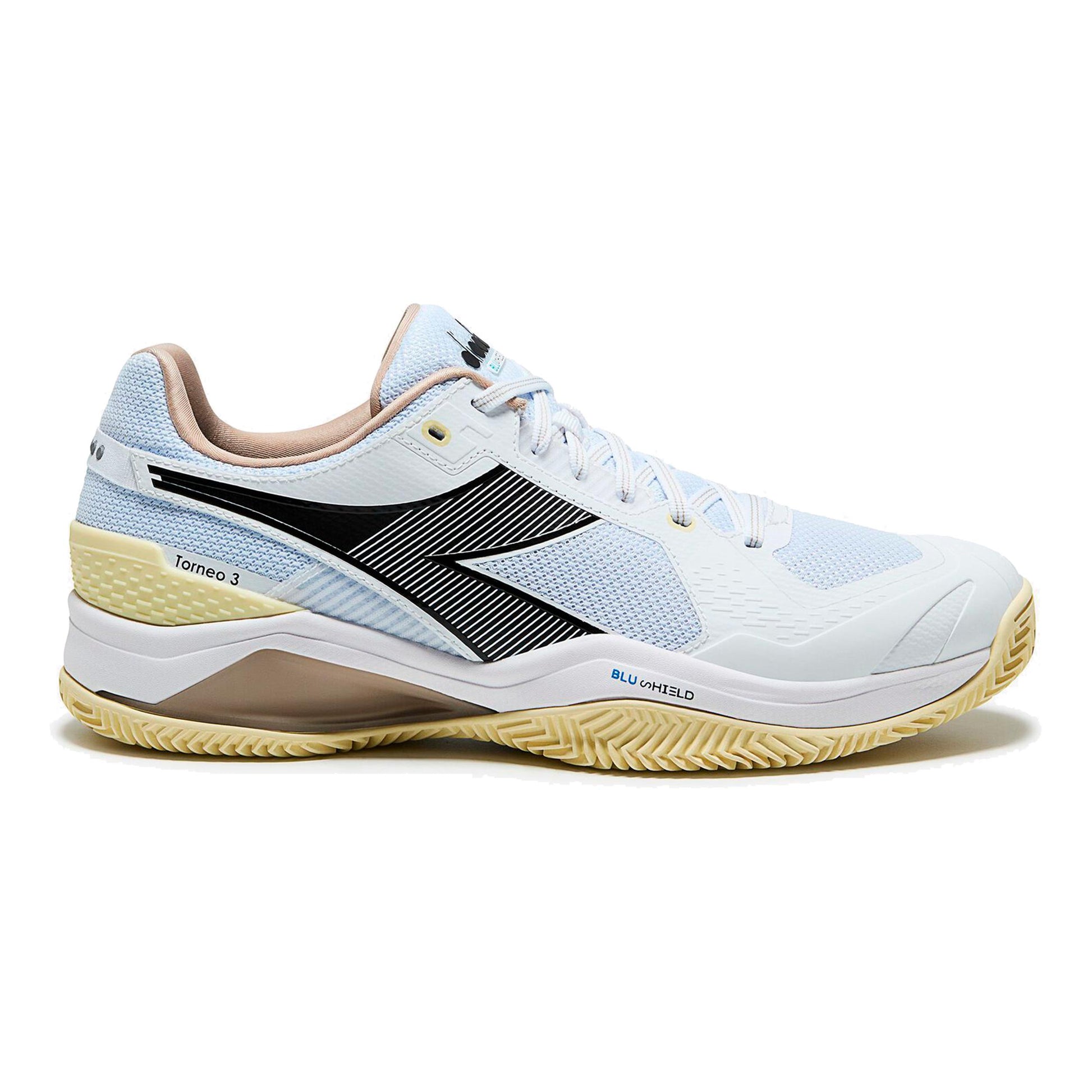 Diadora Blushield Torneo 3 Zapatilla tierra batida Hombres - blanco, negro