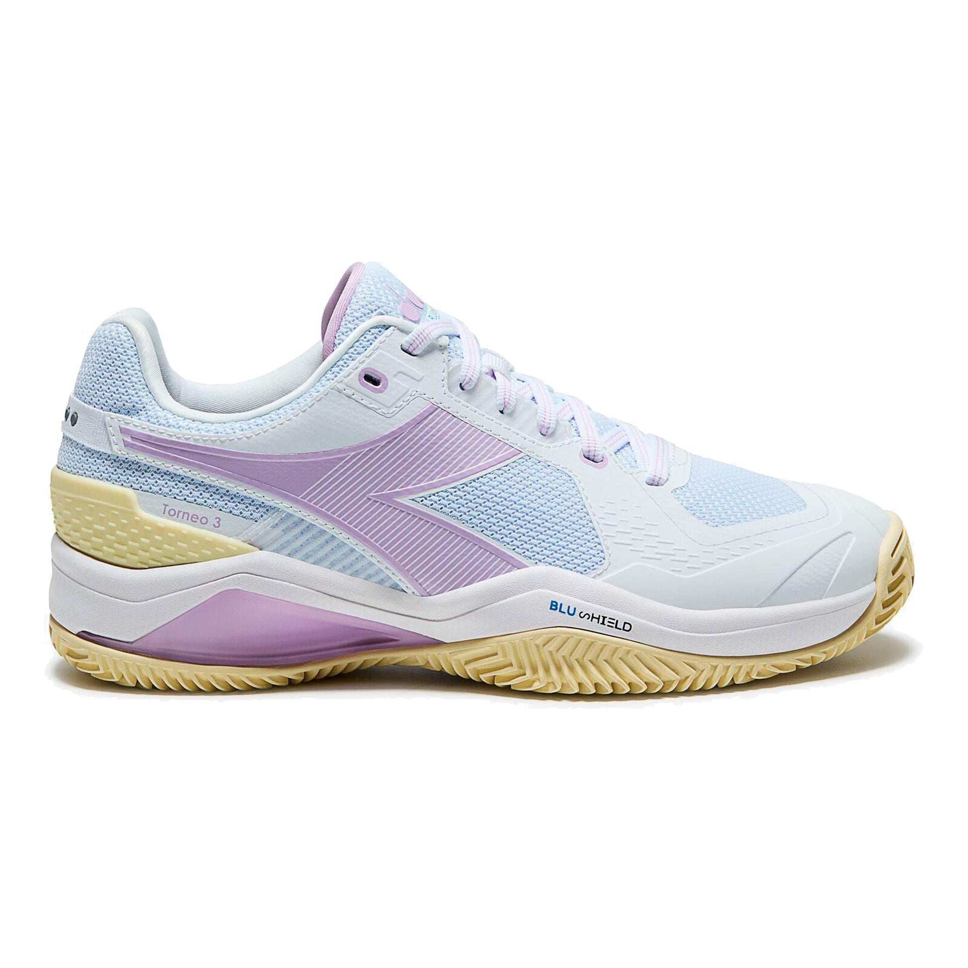 Diadora Blushield Torneo 3 Zapatilla tierra batida Mujeres - blanco, morado